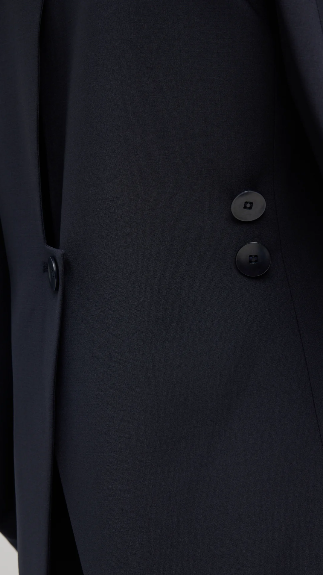 Tibi Tropical Wool Sculpted Blazer in Navy