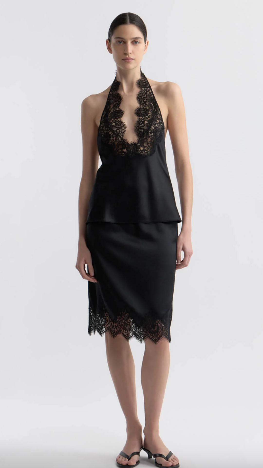 Nili Lotan Thea Lace Skirt in Black