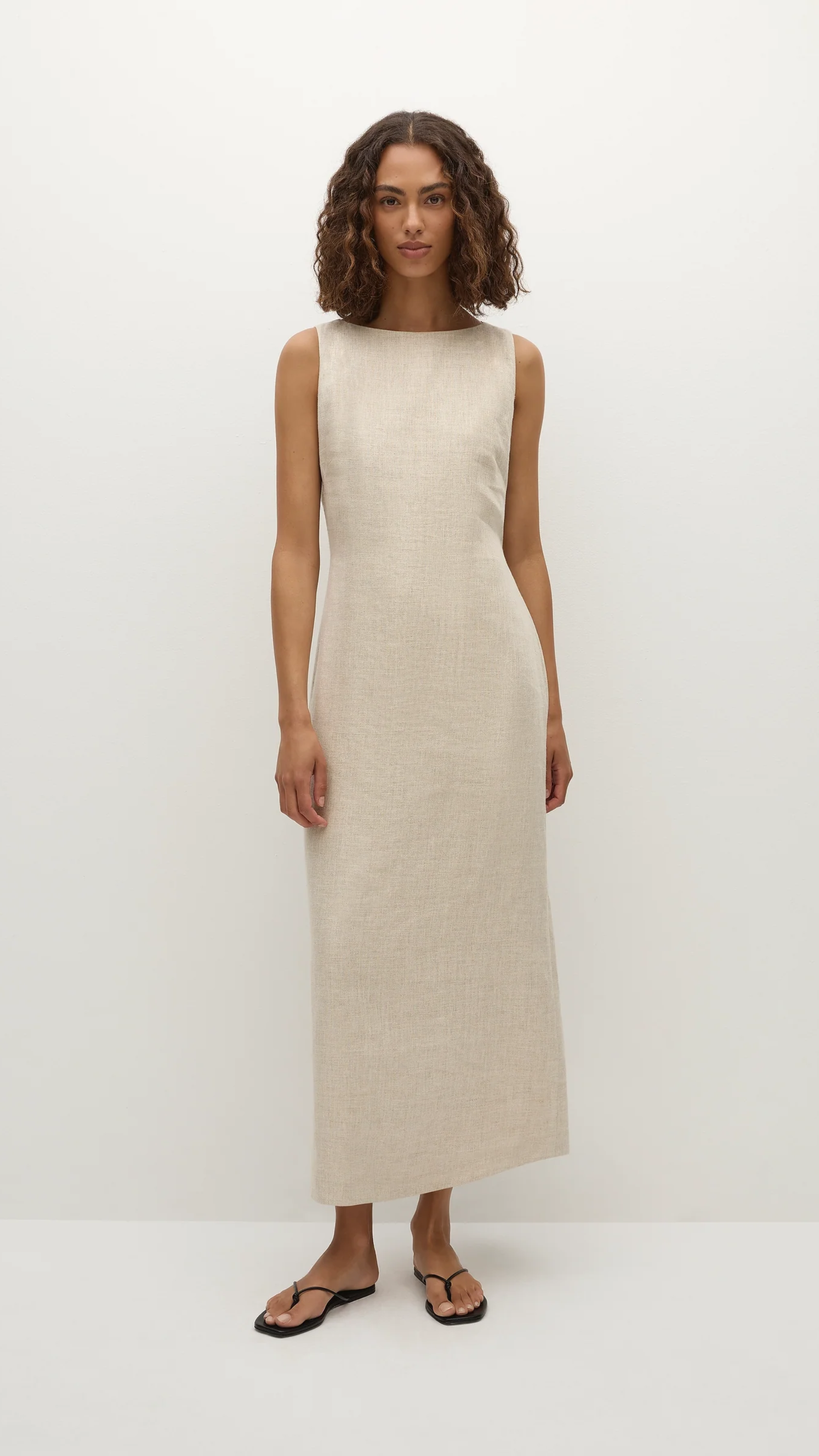 Faithfull Taylor Midi Dress in Natural