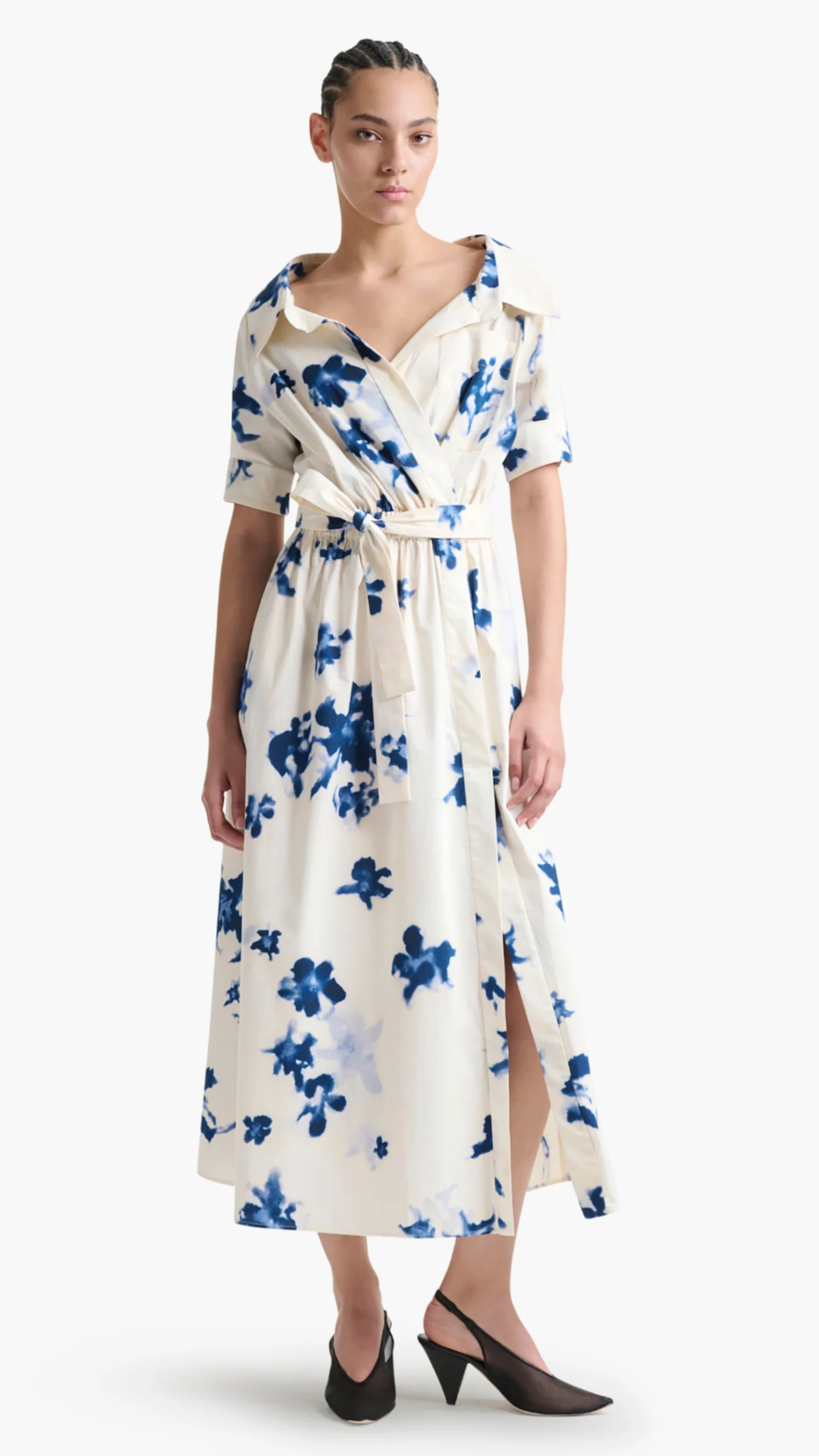 Altuzarra Lydia Dress in Berry Blue Flowers