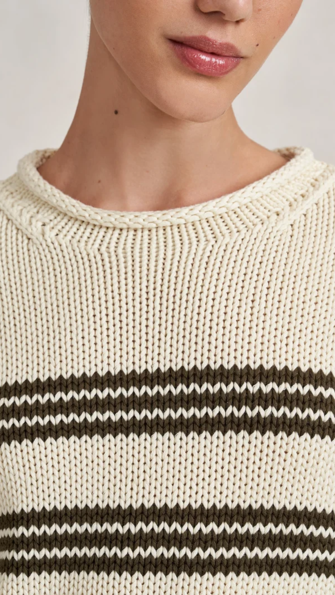 La Ligne Marina Sweater in Bone/Taupe