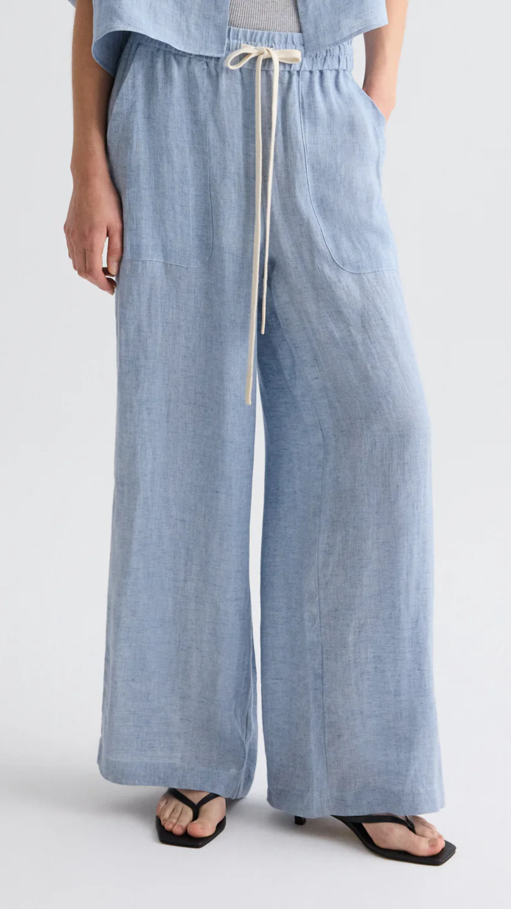 TWP Main St Washed Hemp Denim Pant in Light Indigo