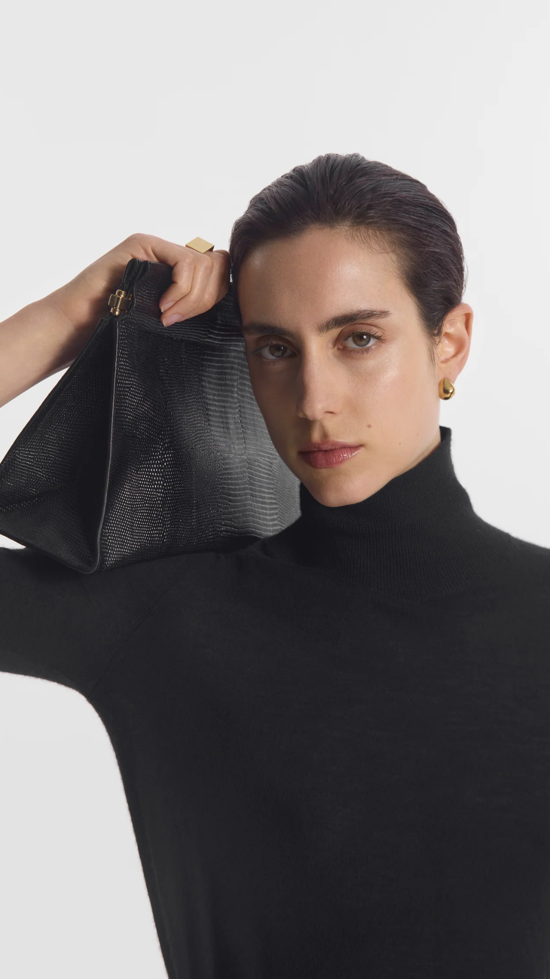 CO Long Sleeve Turtleneck in Black