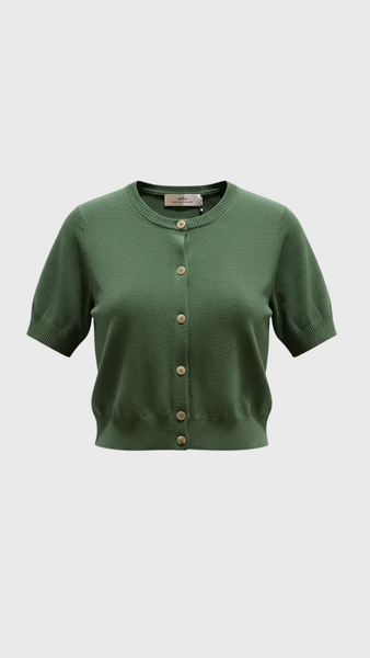 Arch 4 Stanley Short Sleeve Cardigan in Jalapeno Arch 4 Stanley Short Sleeve Cardigan in Jalapeno