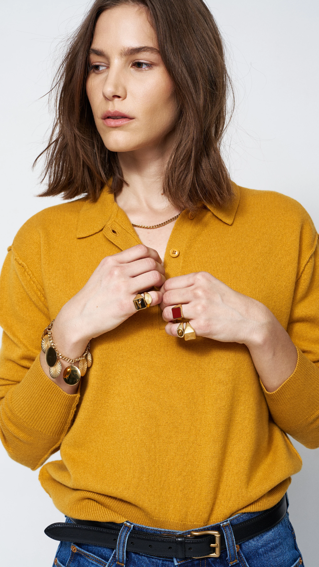Jamie Haller The Polo Top in Amber