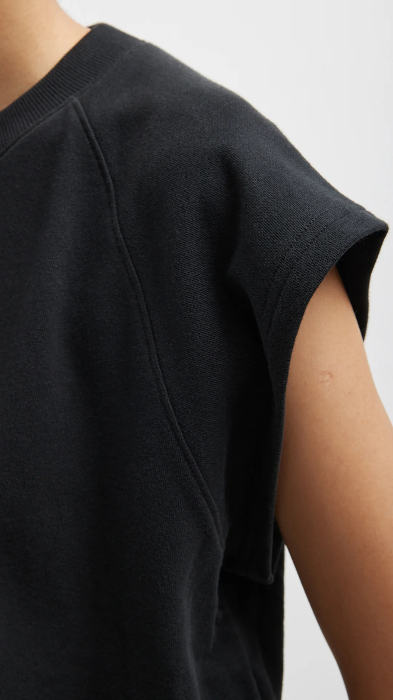 Tibi Light Weight Sweatshirting Sleeveless Easy Top
