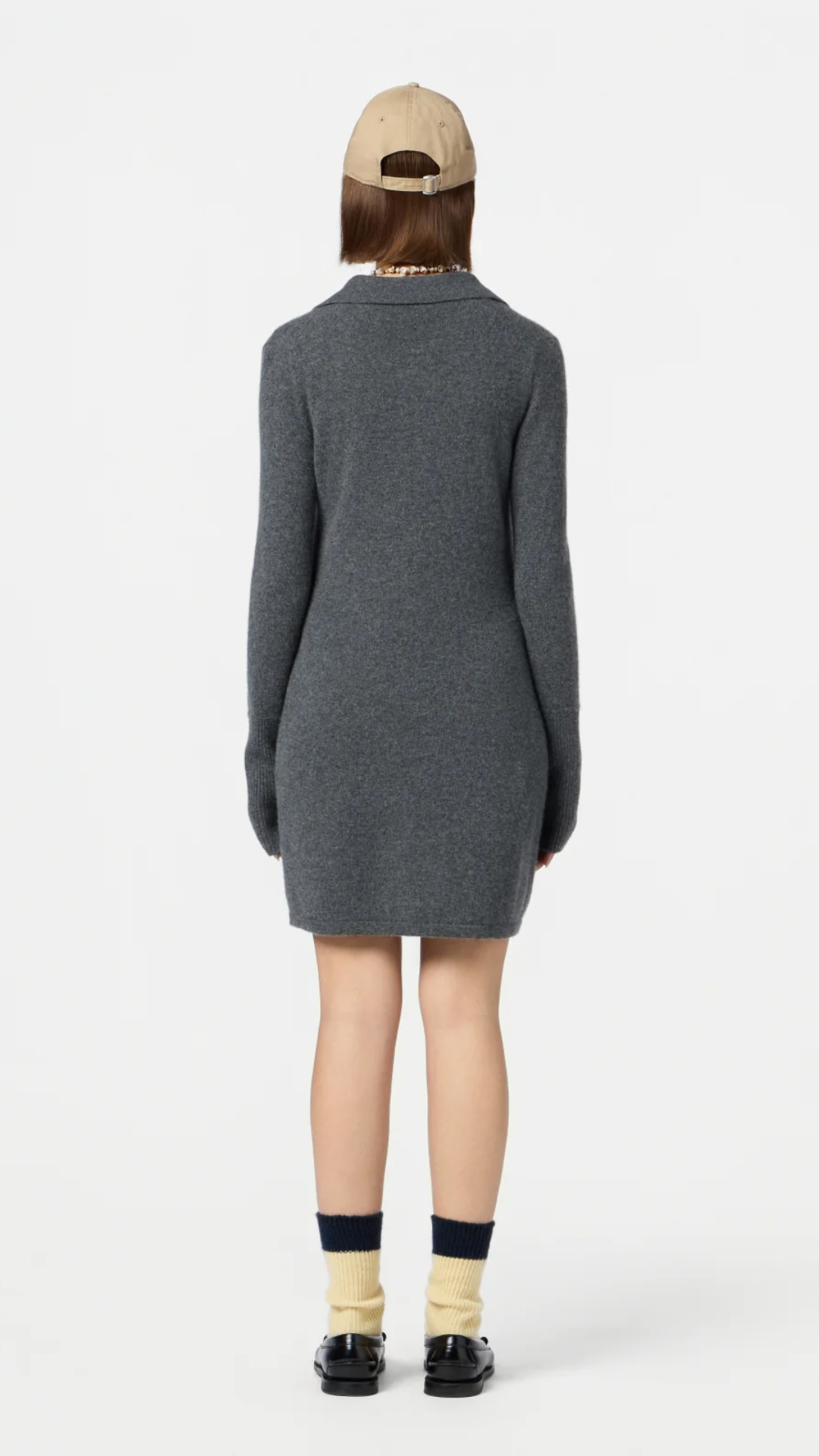 Guest in Residence Mini Shirt Dress in Charcoal