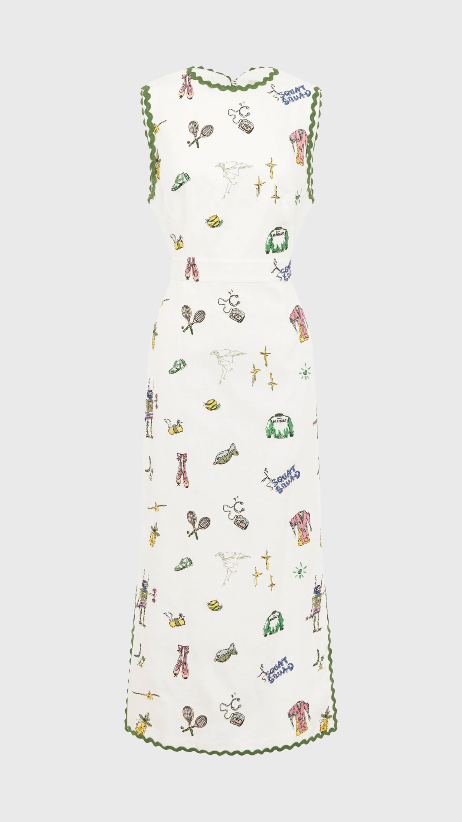 Alemais Play Embroidered Midi Dress in Cream