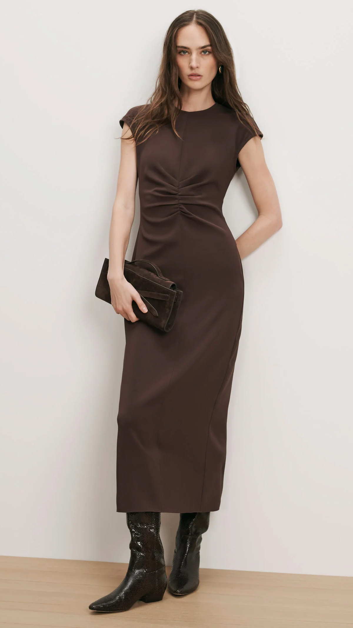 Veronica Beard June Dress in Espresso
