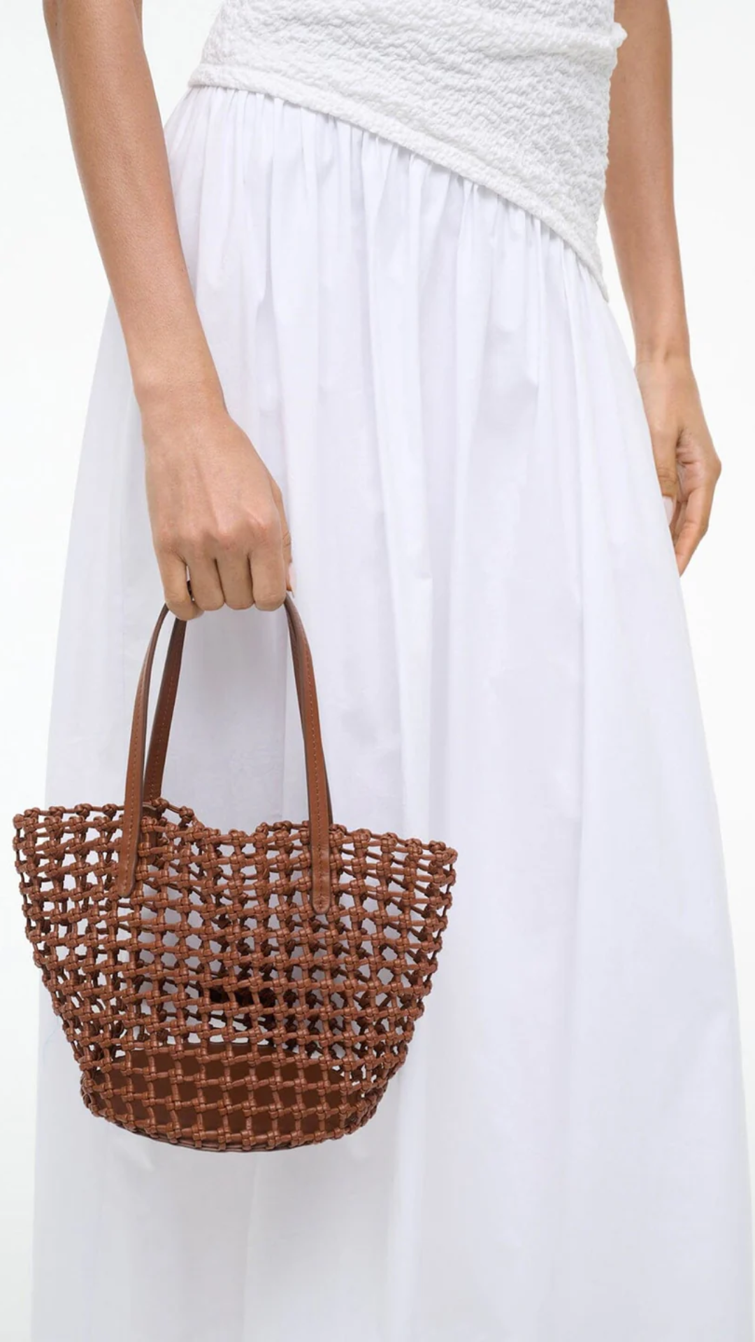 Staud Caro Bucket Bag in Tan