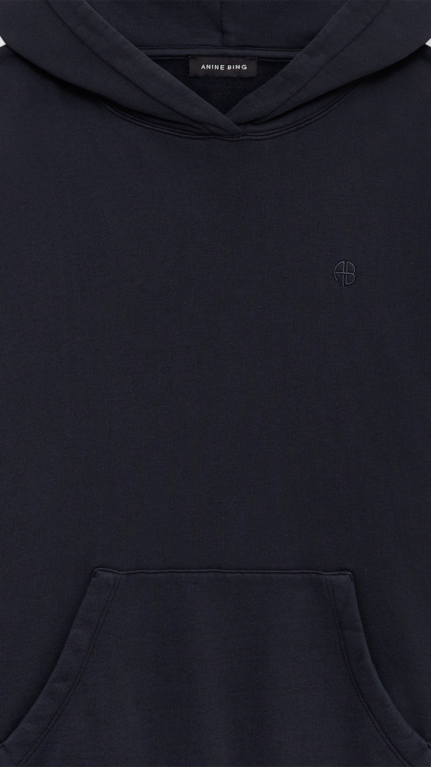 Anine Bing Harvey Sweatshirt Stencil in Vintage Black