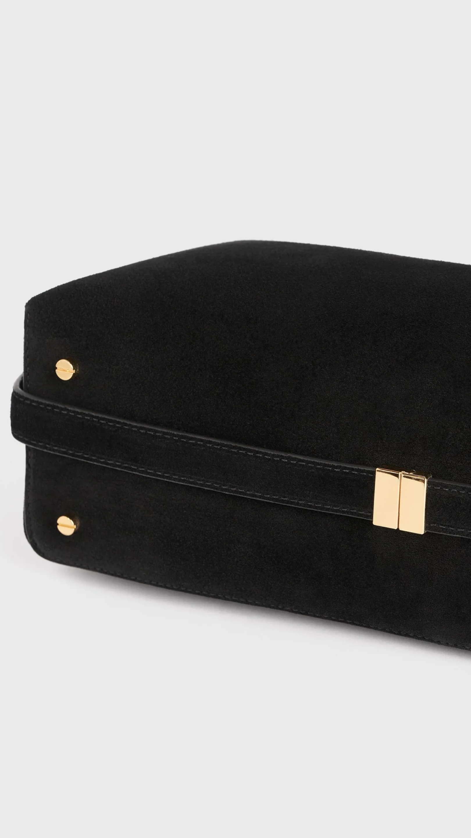 Toteme Suede Scoop Clutch in Black