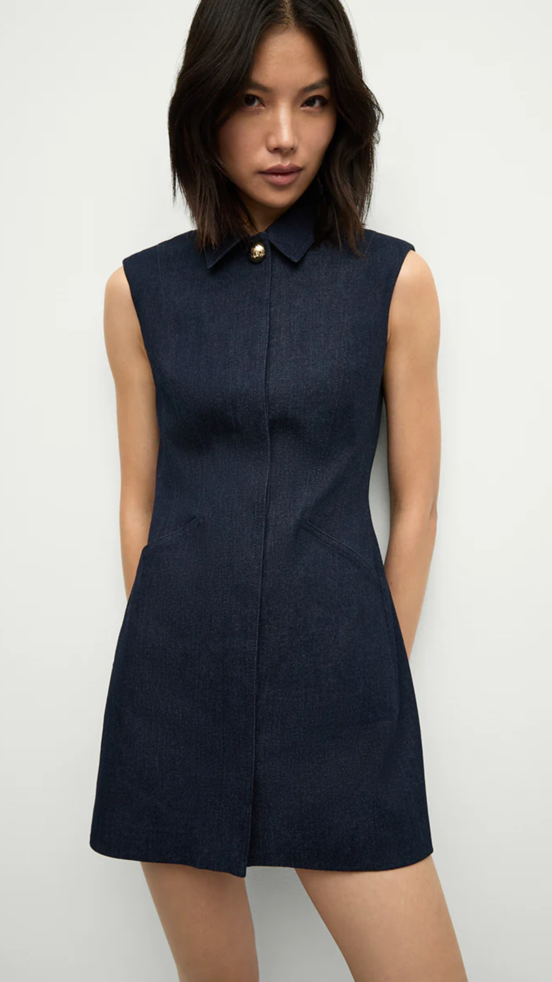 Veronica Beard Serina Dress in Dark Oxford