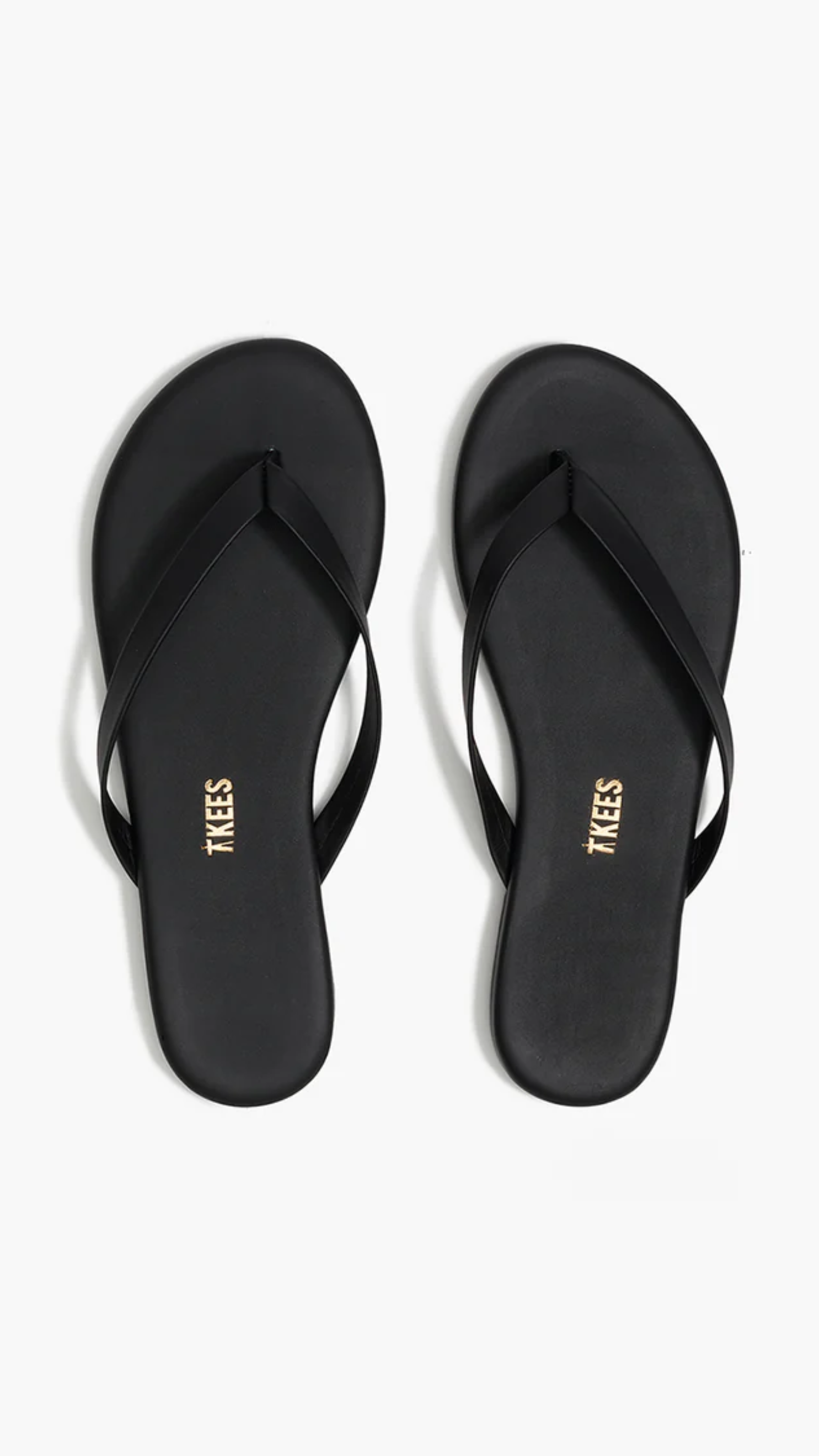 Tkees Boyfriend Leather Flip Flops in Taro Black