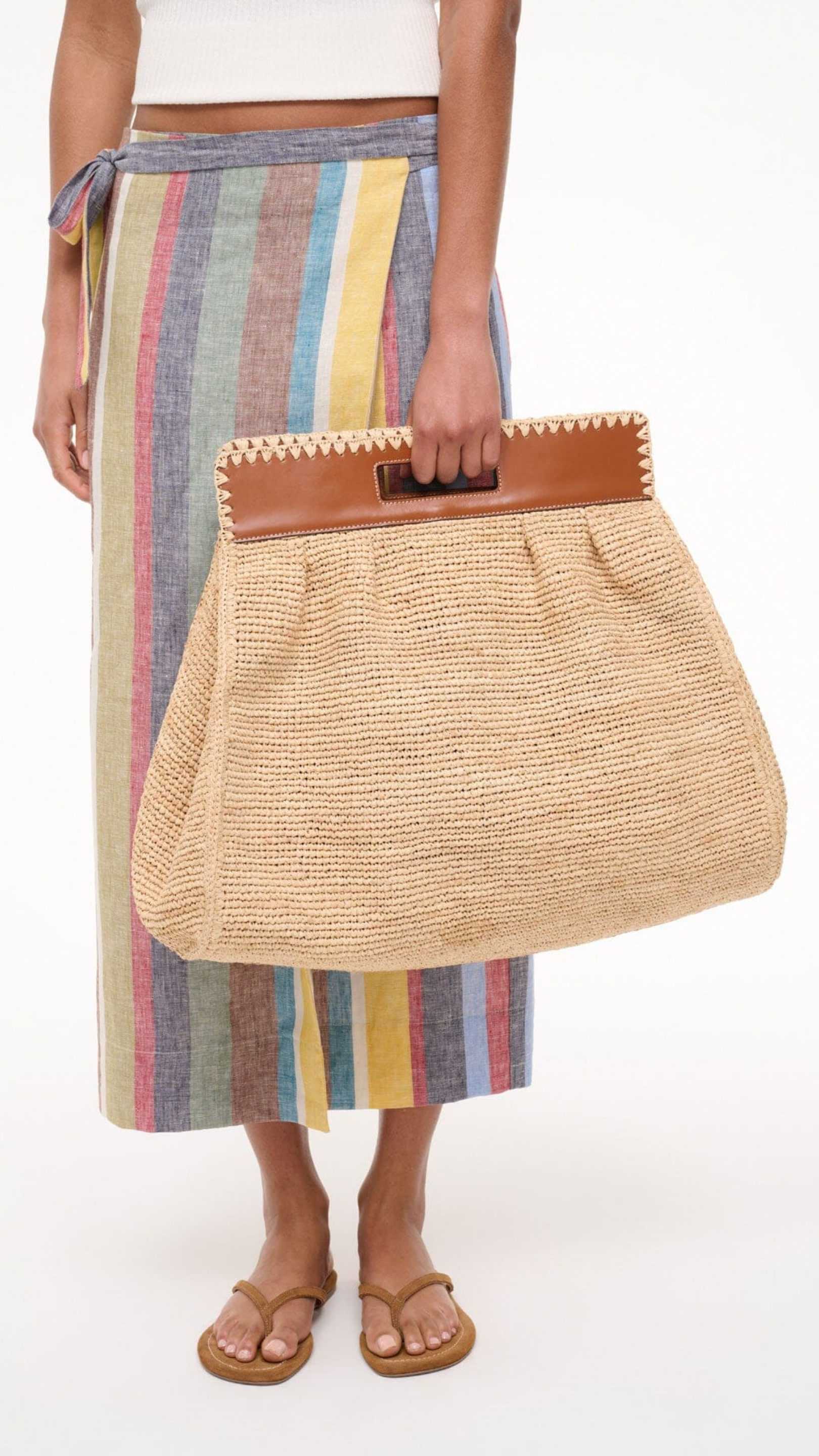 Staud Rue Tote Bag in Natural