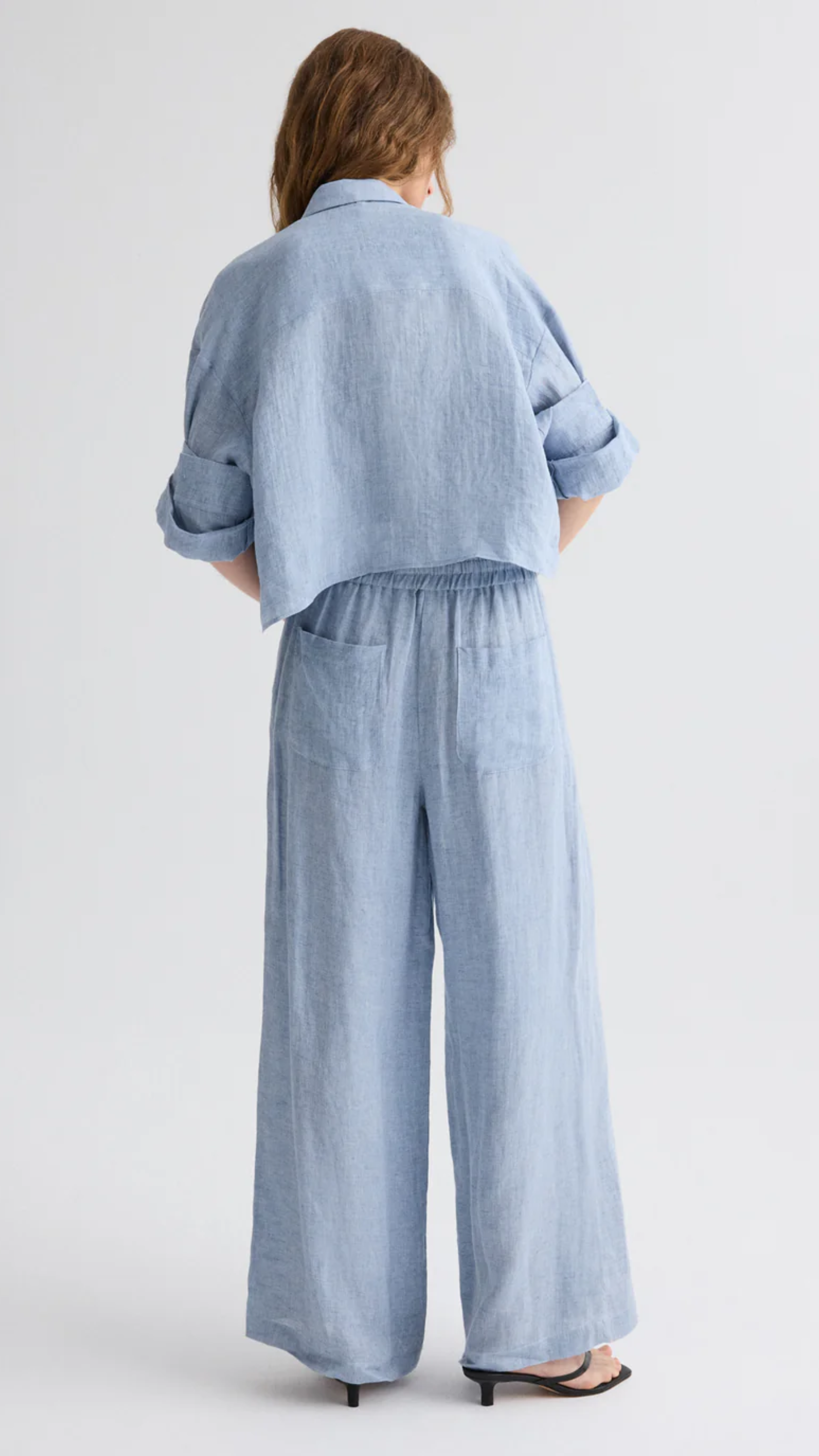 TWP Main St Washed Hemp Denim Pant in Light Indigo