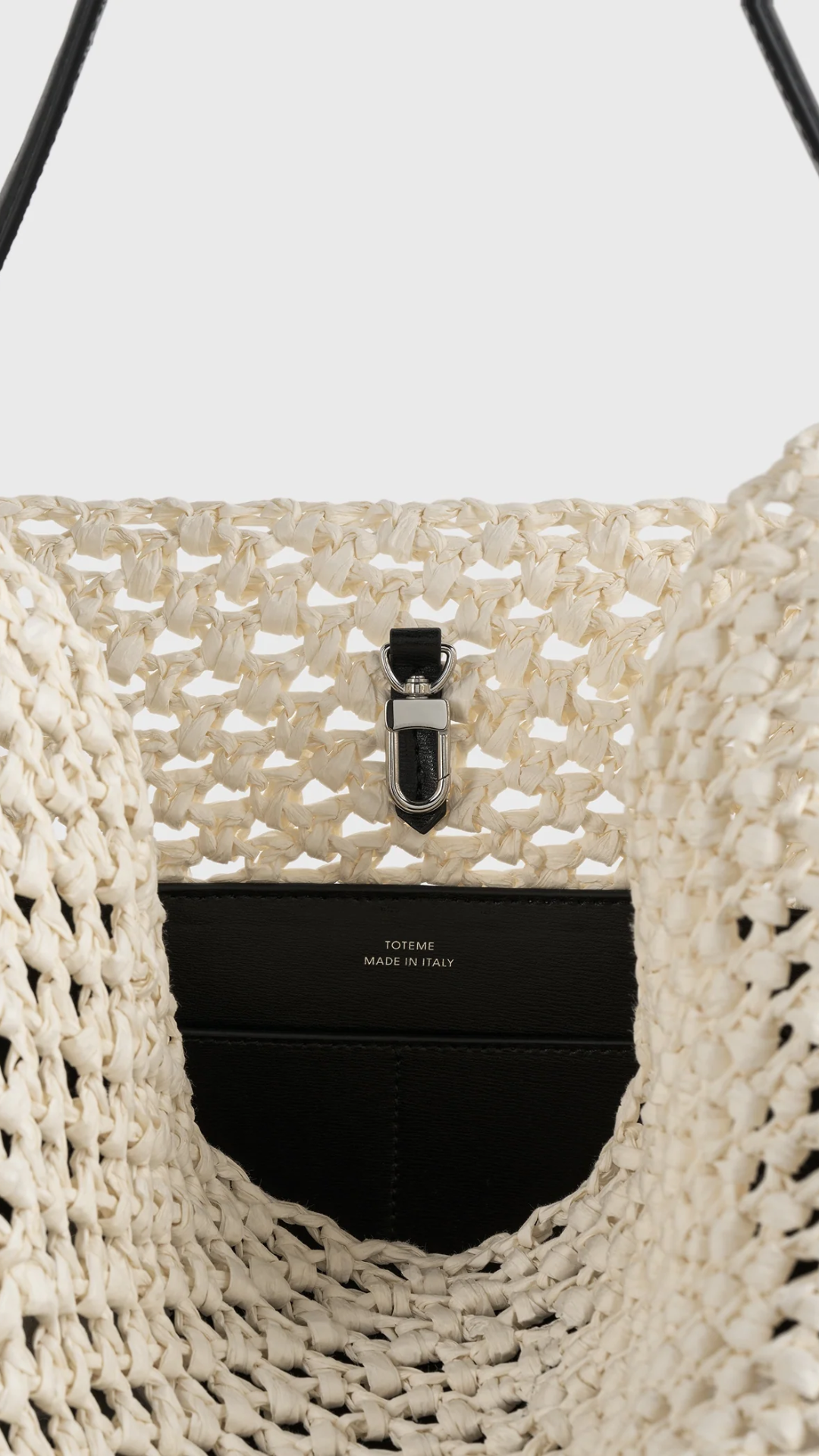 Toteme Belted Paper Tote Bag in Ecru/Vanilla