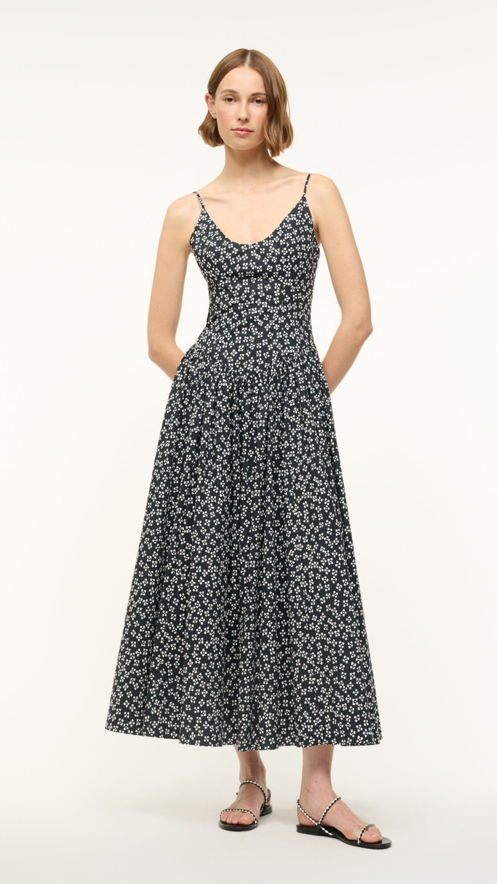 Staud Dena Dress in Woodblock Floral