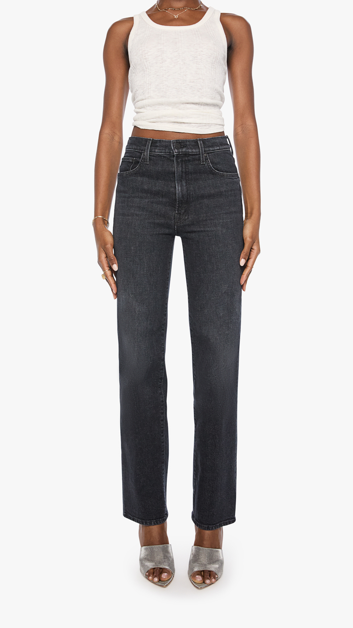 MOTHER The Rambler Zip Sneak Jean in Riding The Milkyway