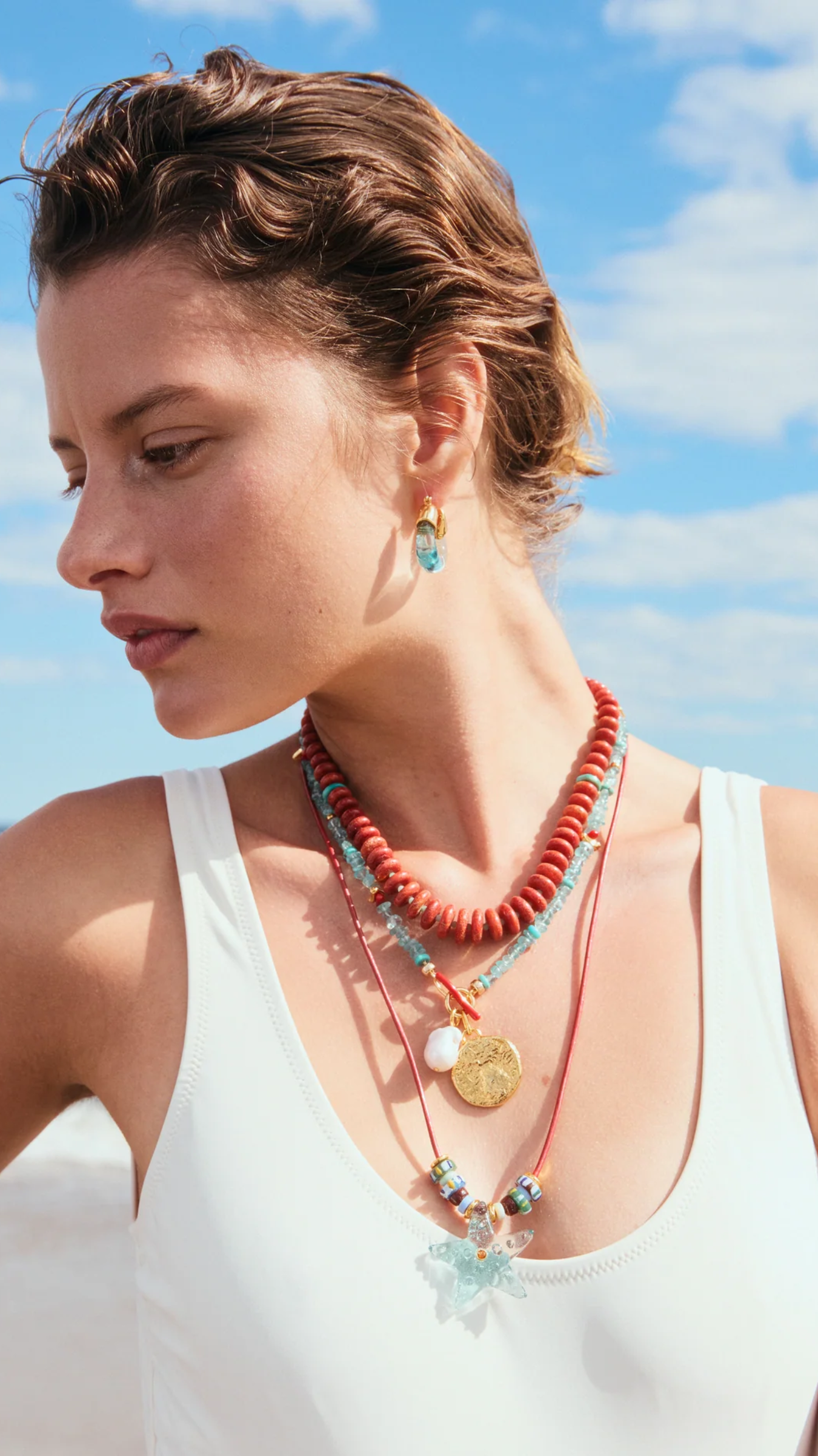 Lizzie Fortunato Crystal Cala Necklace in Multi