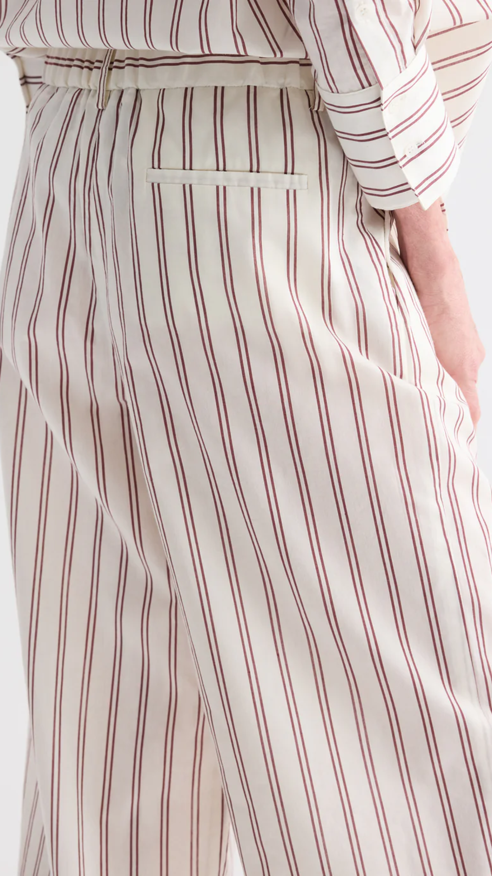TWP Hudson St Pant in White/Wine