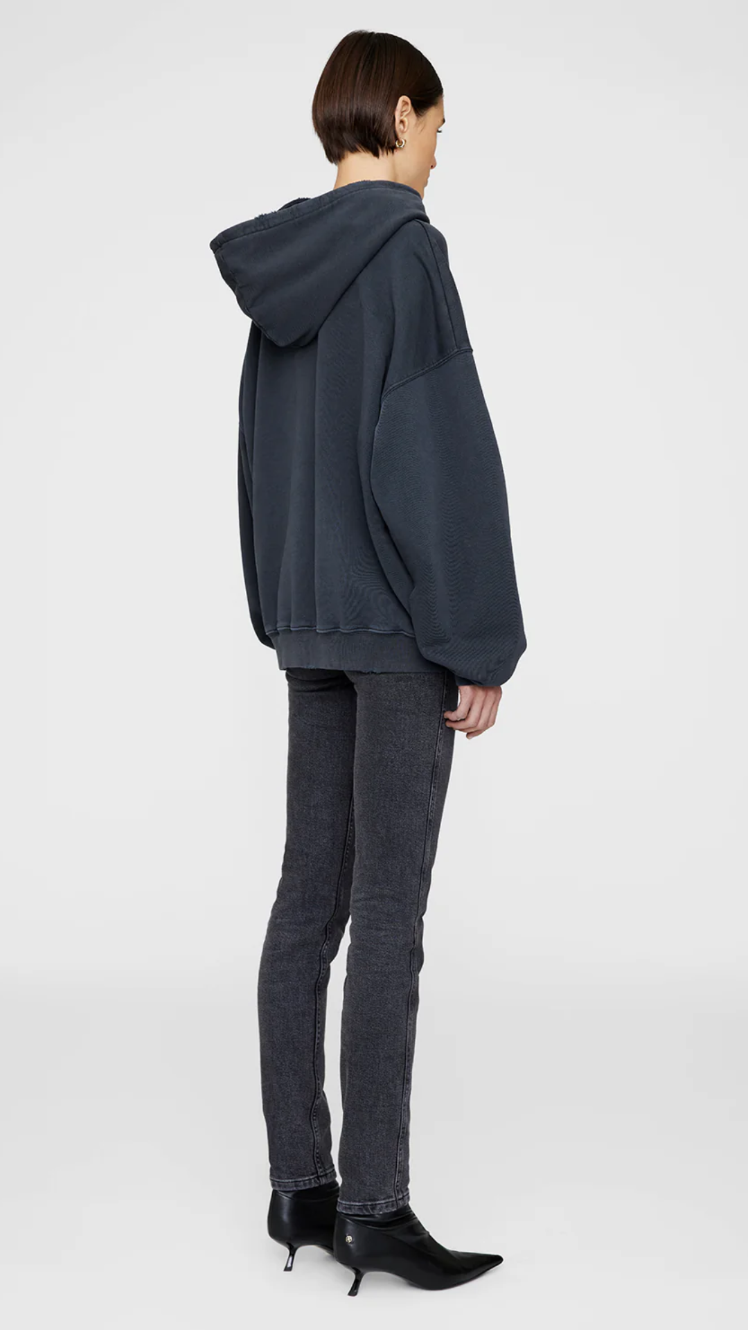 Anine Bing Harvey Sweatshirt in Washed Black