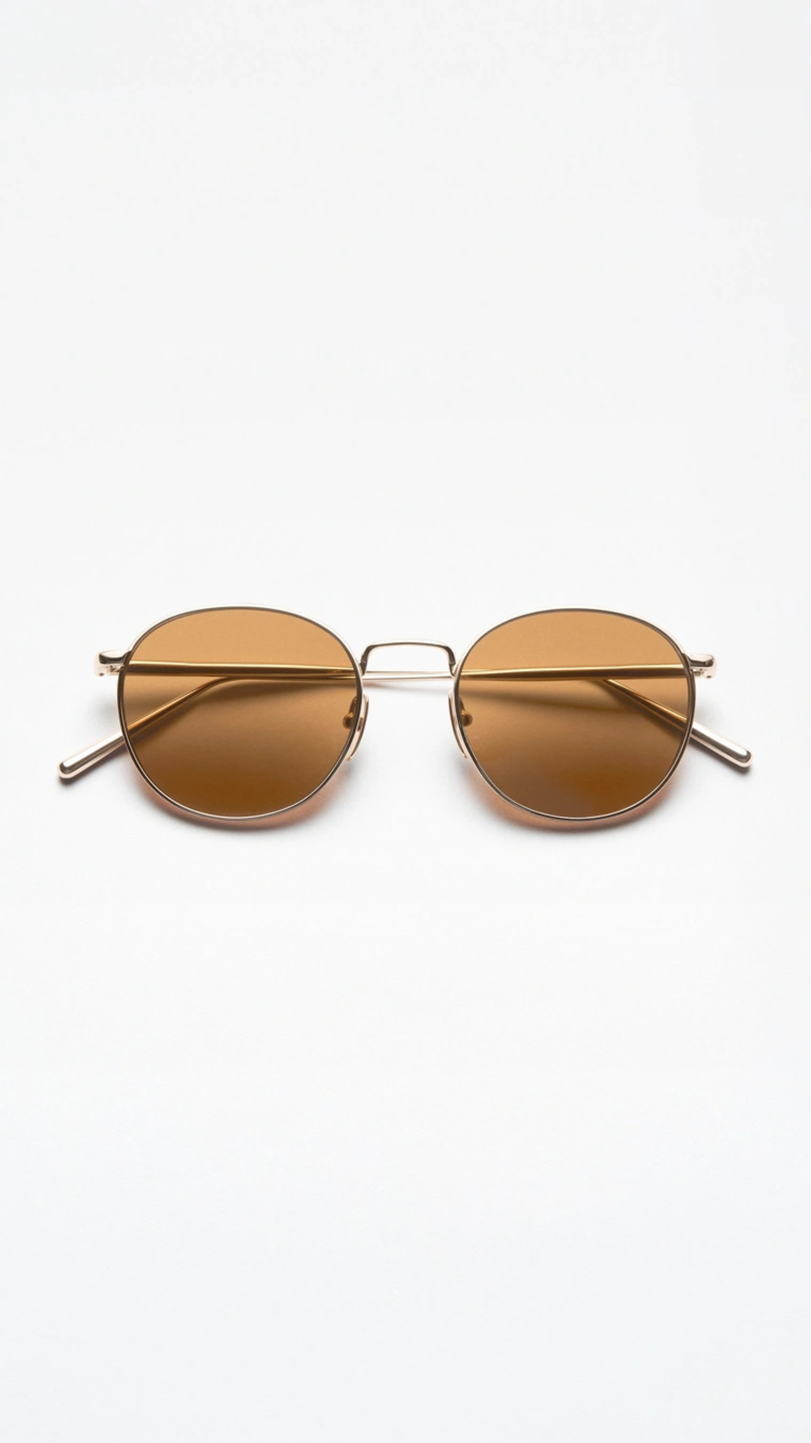 CHIMI Steel Round Sunglasses in Brown