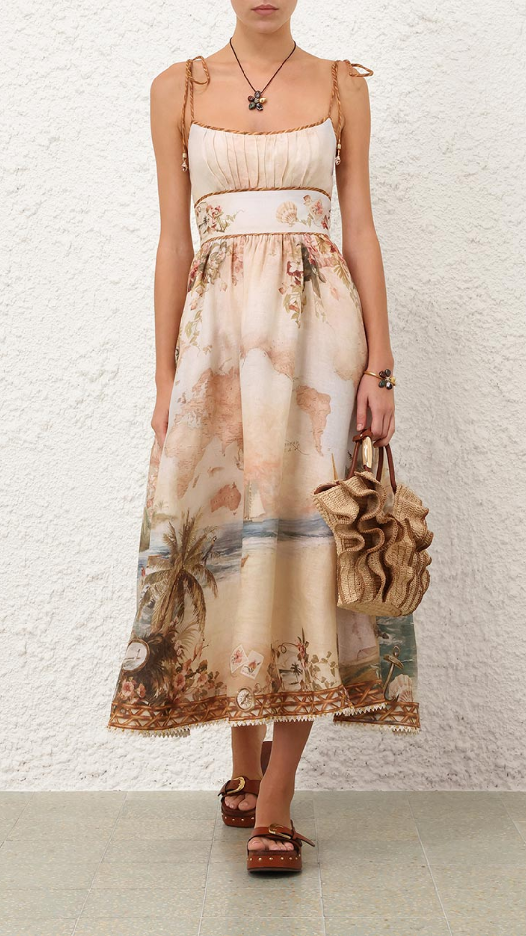 Zimmermann Mahon Picnic Dress in Island Blue