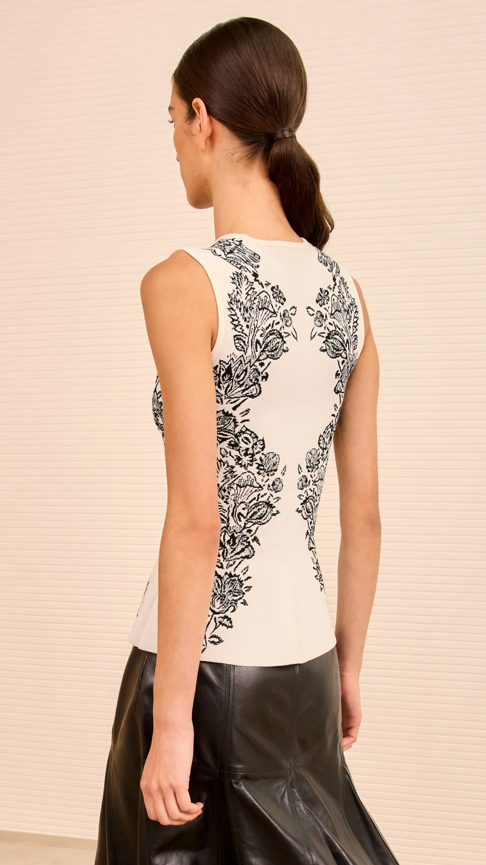 Ulla Johnson Vanna Jacquard Tank in Ivory