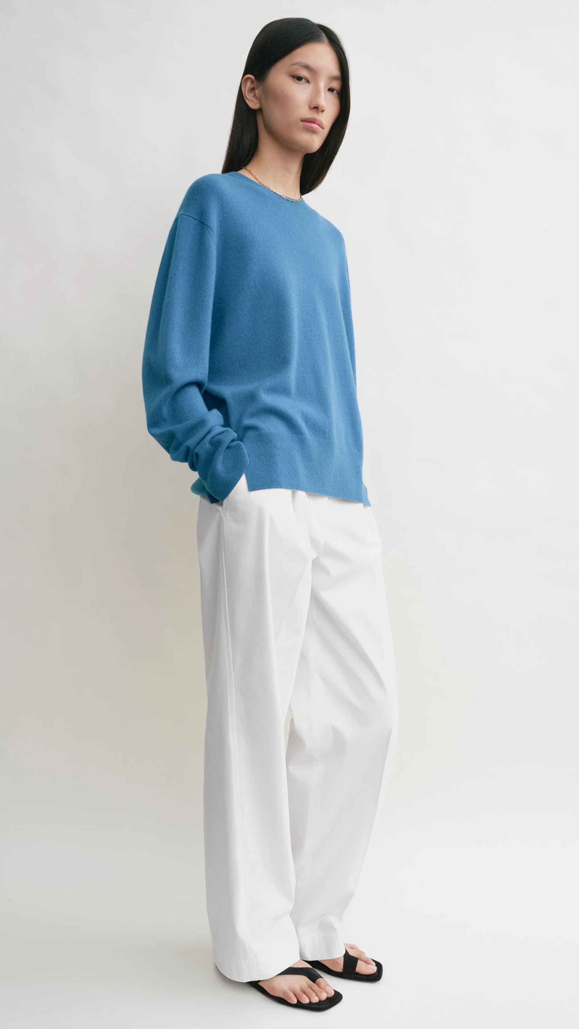 Toteme Crew Neck Sweater in Azure