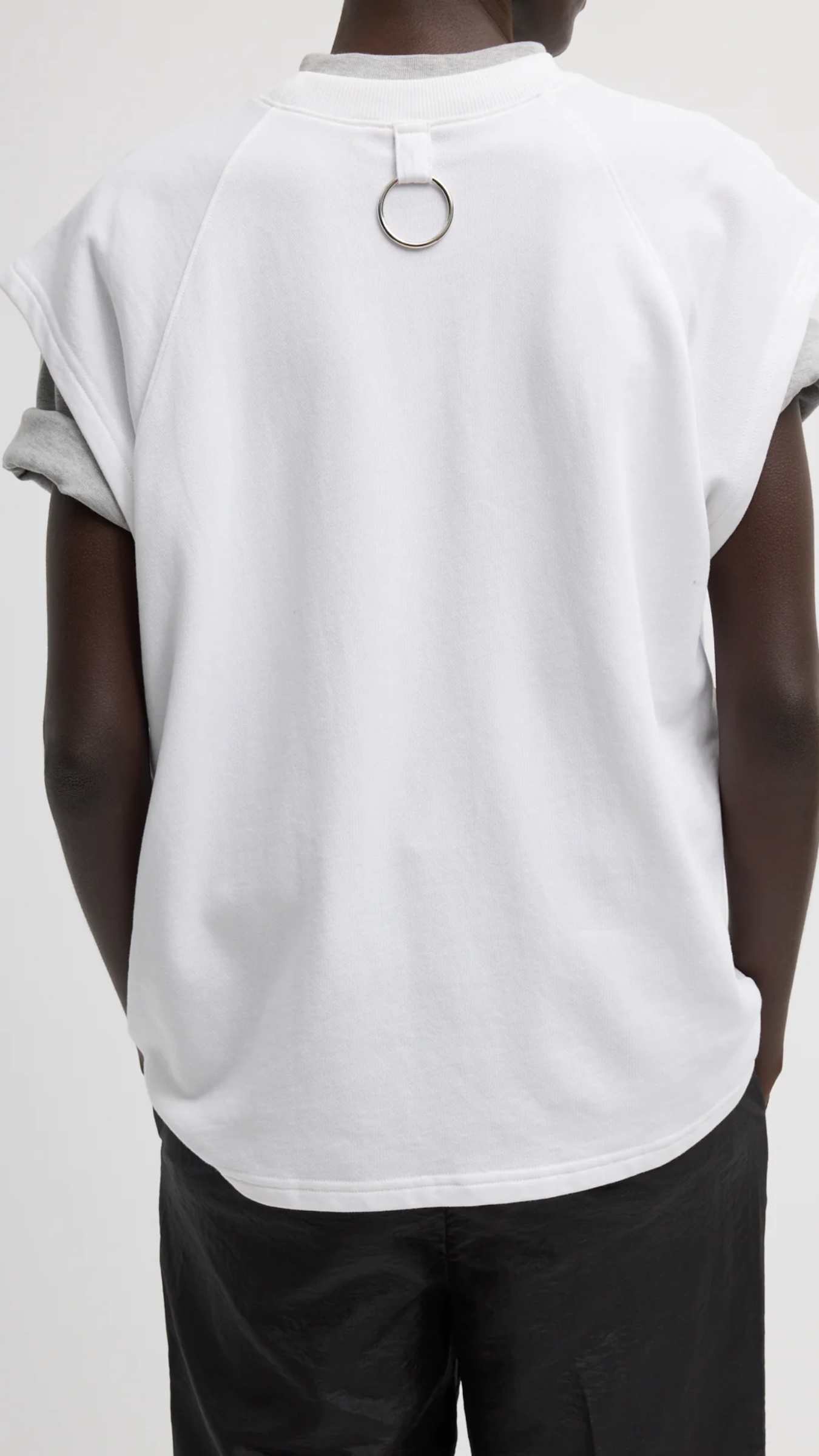 Tibi Light Weight Sweatshirting Sleeveless Easy Top