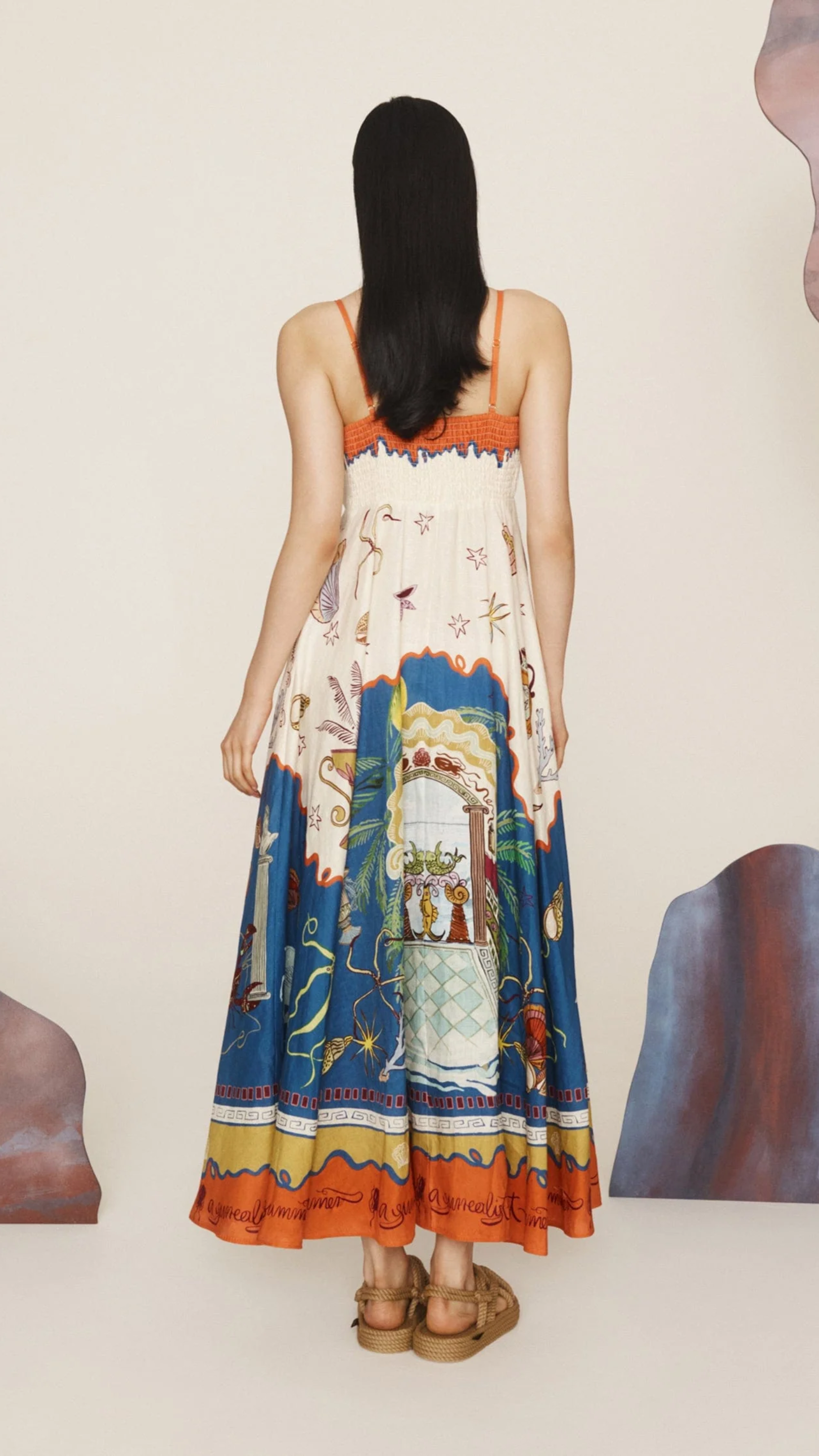 Alemais Surrealist Summer Sundress in Multi