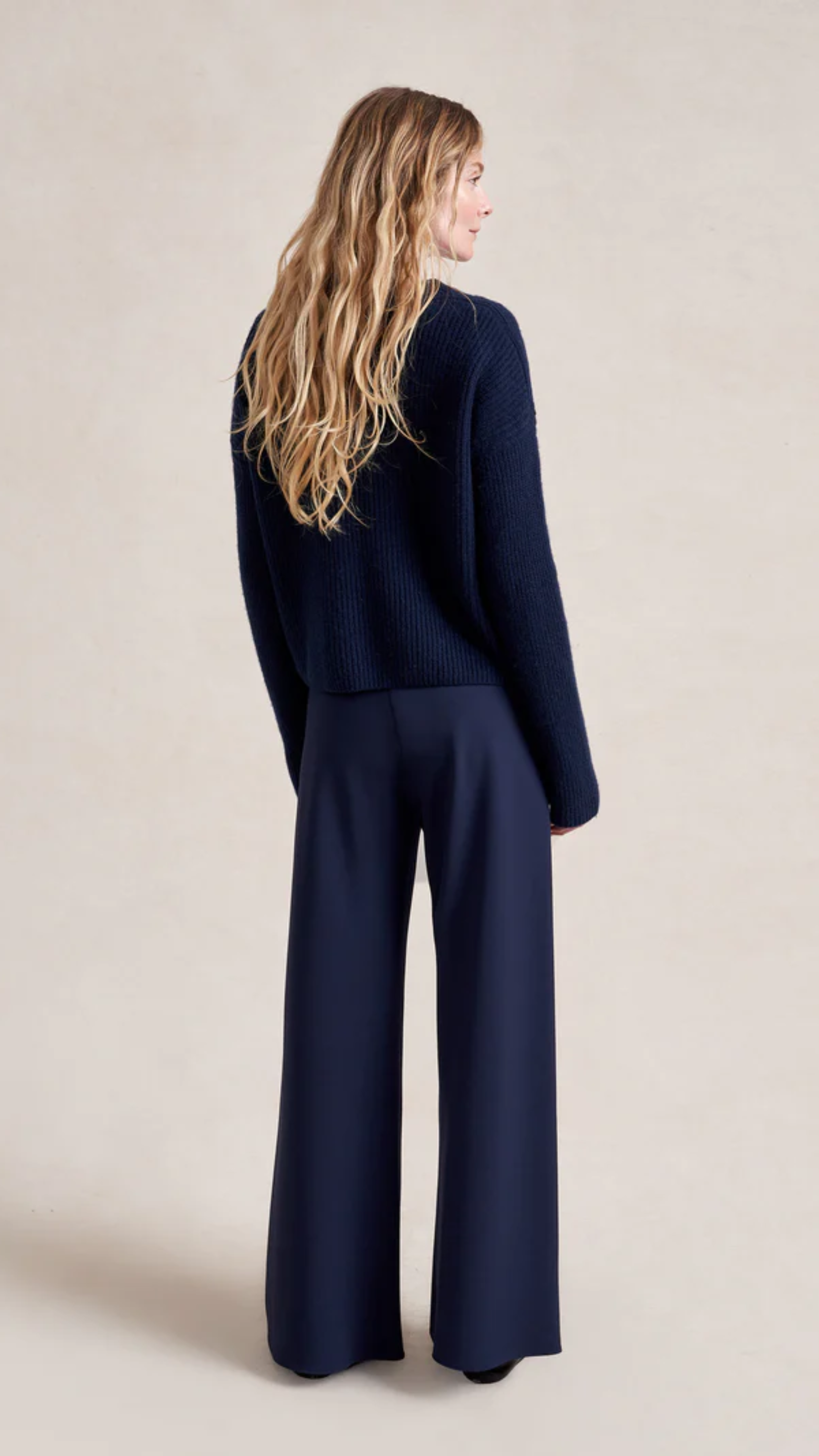 La Ligne Cotton Poplin Colby Pant in Navy