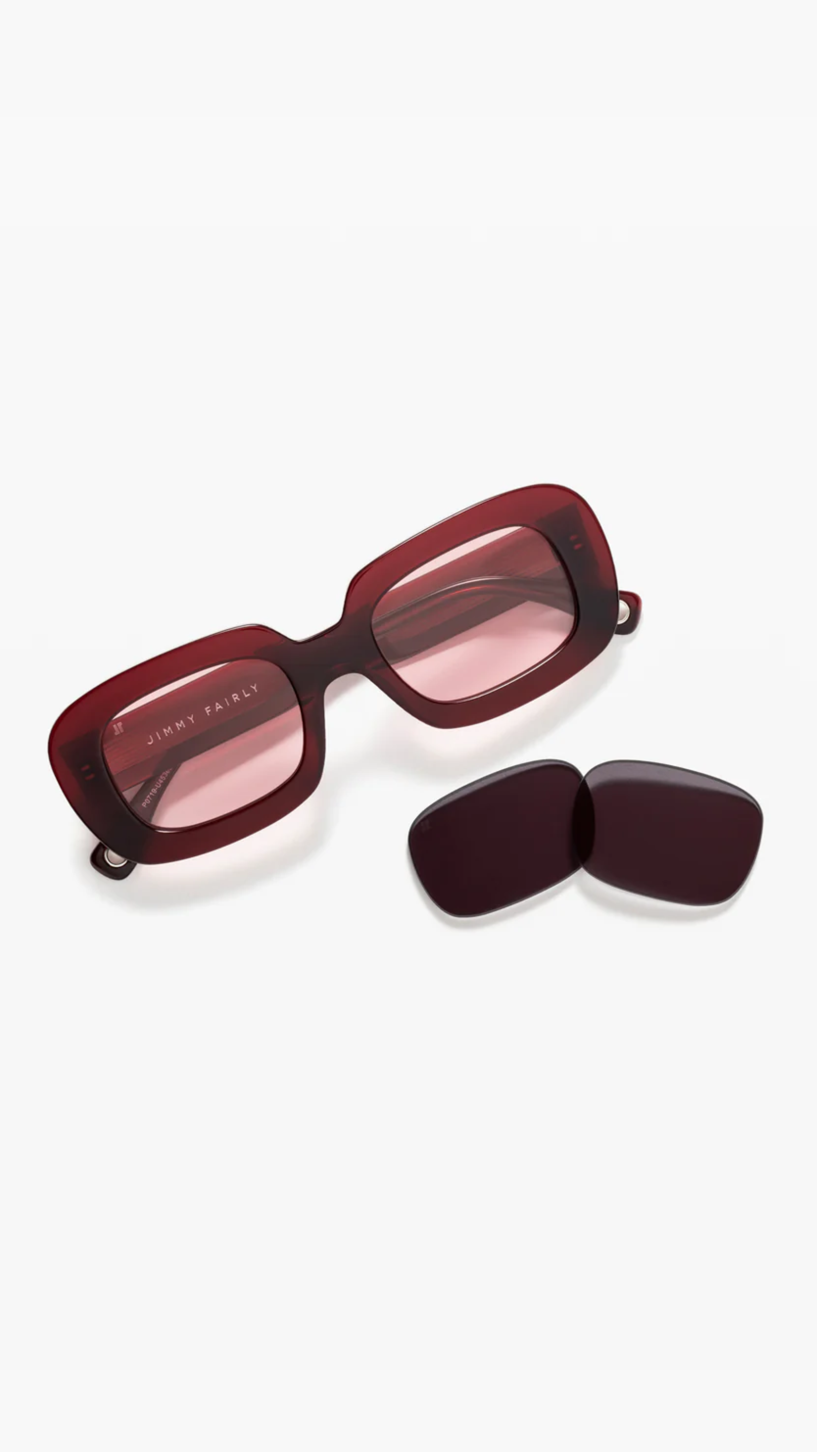 Jimmy Fairly The ILY JF Colors Sunglasses in Burgundy