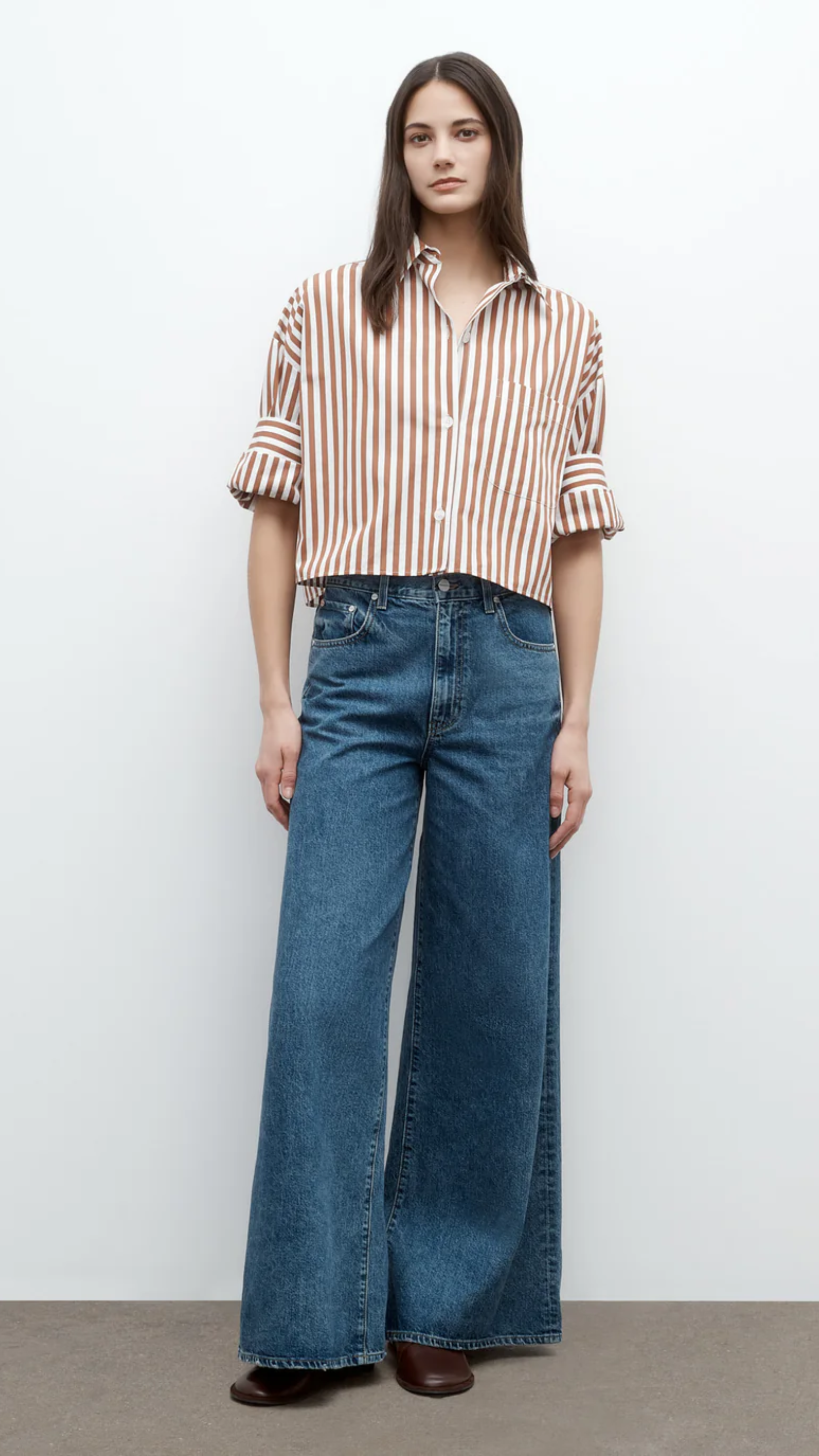 TWP Next Ex Top in Ivory Cognac