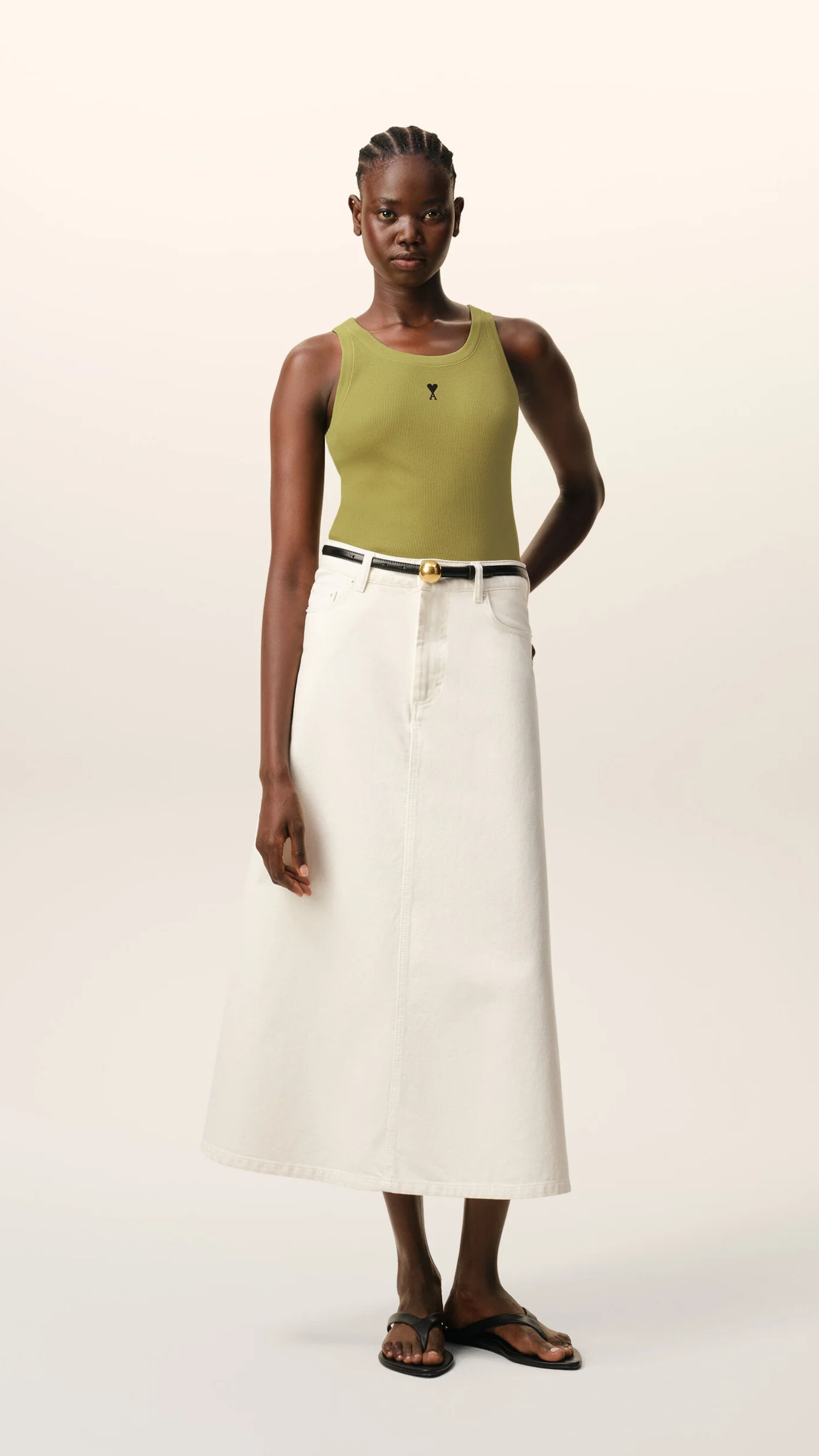 Ami Cotton Ami De Coeur Tank