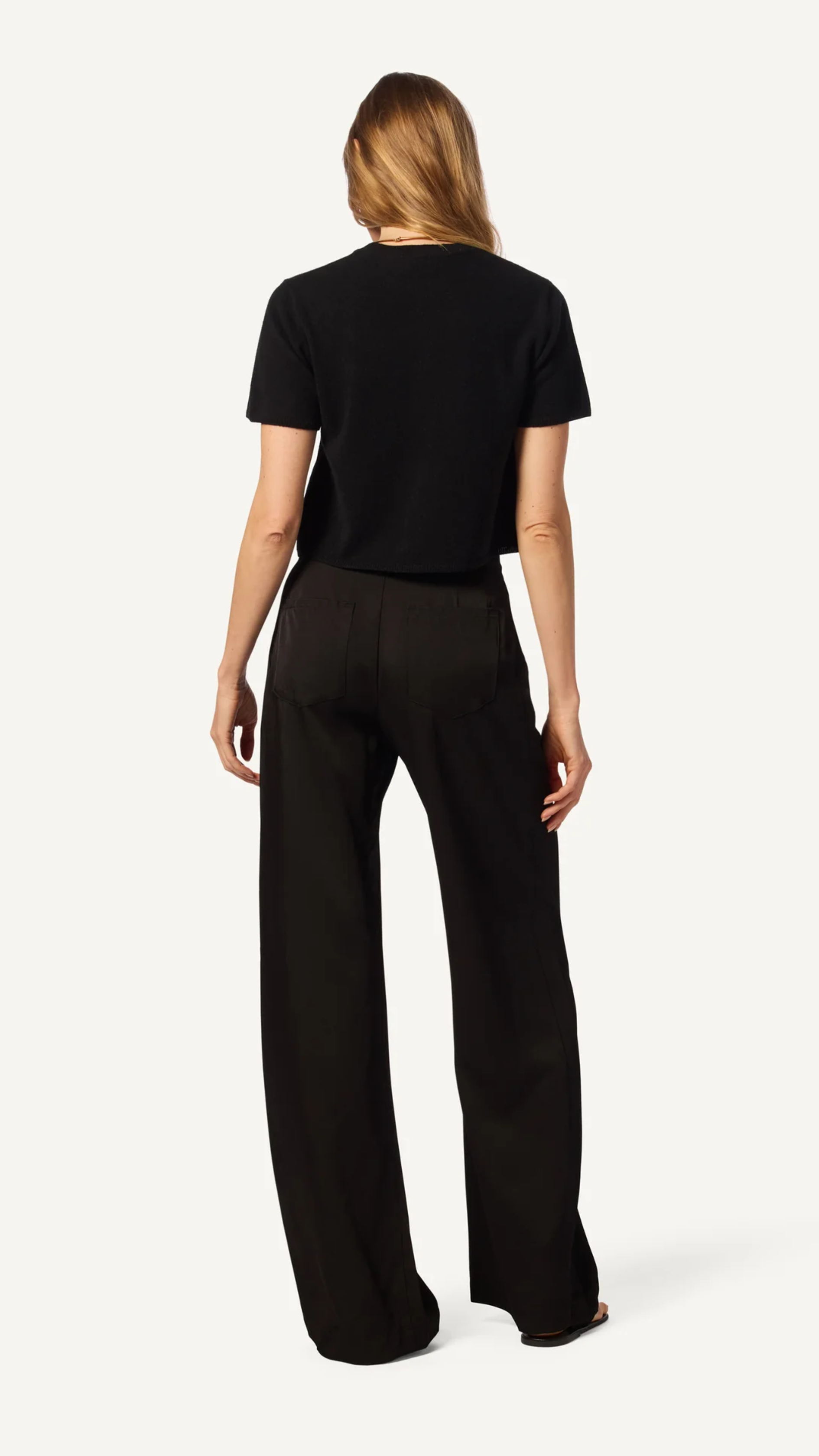 Sablyn Gemma Pull On Straight Pant in Black