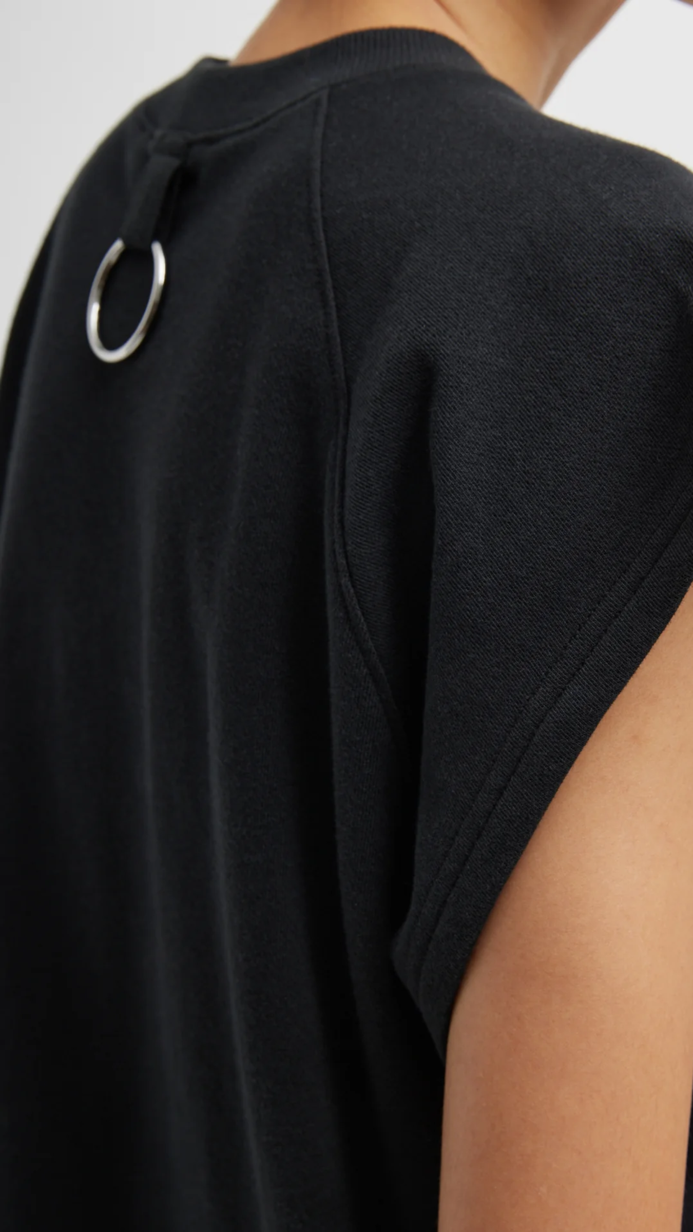 Tibi Light Weight Sweatshirting Sleeveless Easy Top