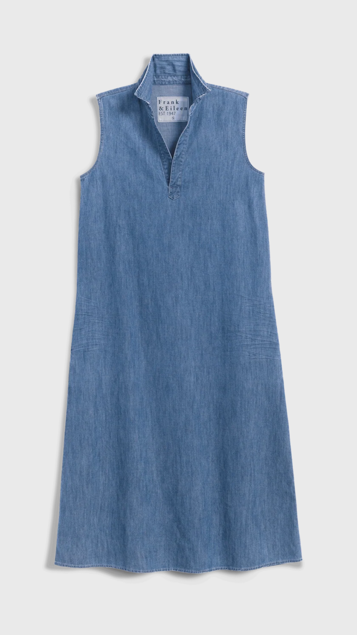 Frank & Eileen Lily Maxi Polo Dress in Vintage Stonewashed Indigo