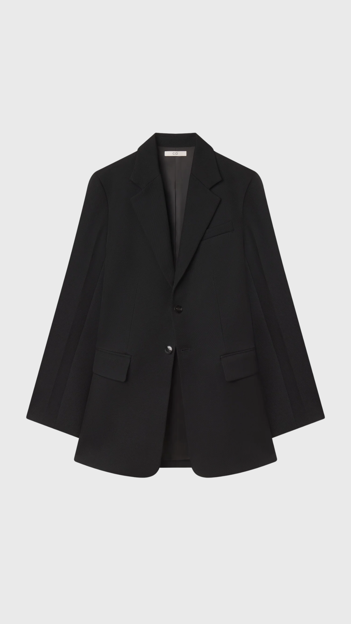 CO Relaxed Wool Blazer in Black