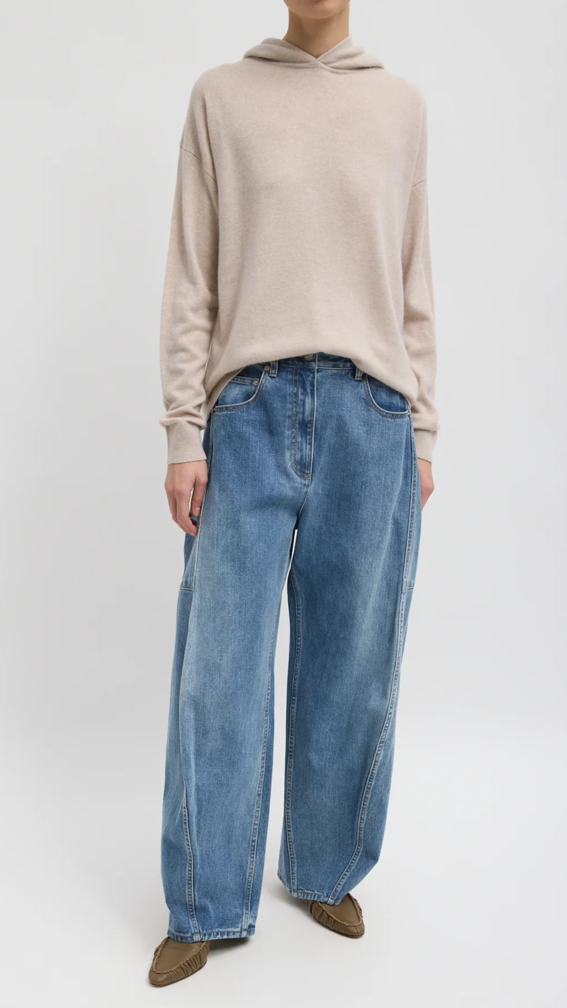 Tibi Classic Wash Denim Sid Jean in Classic Blue