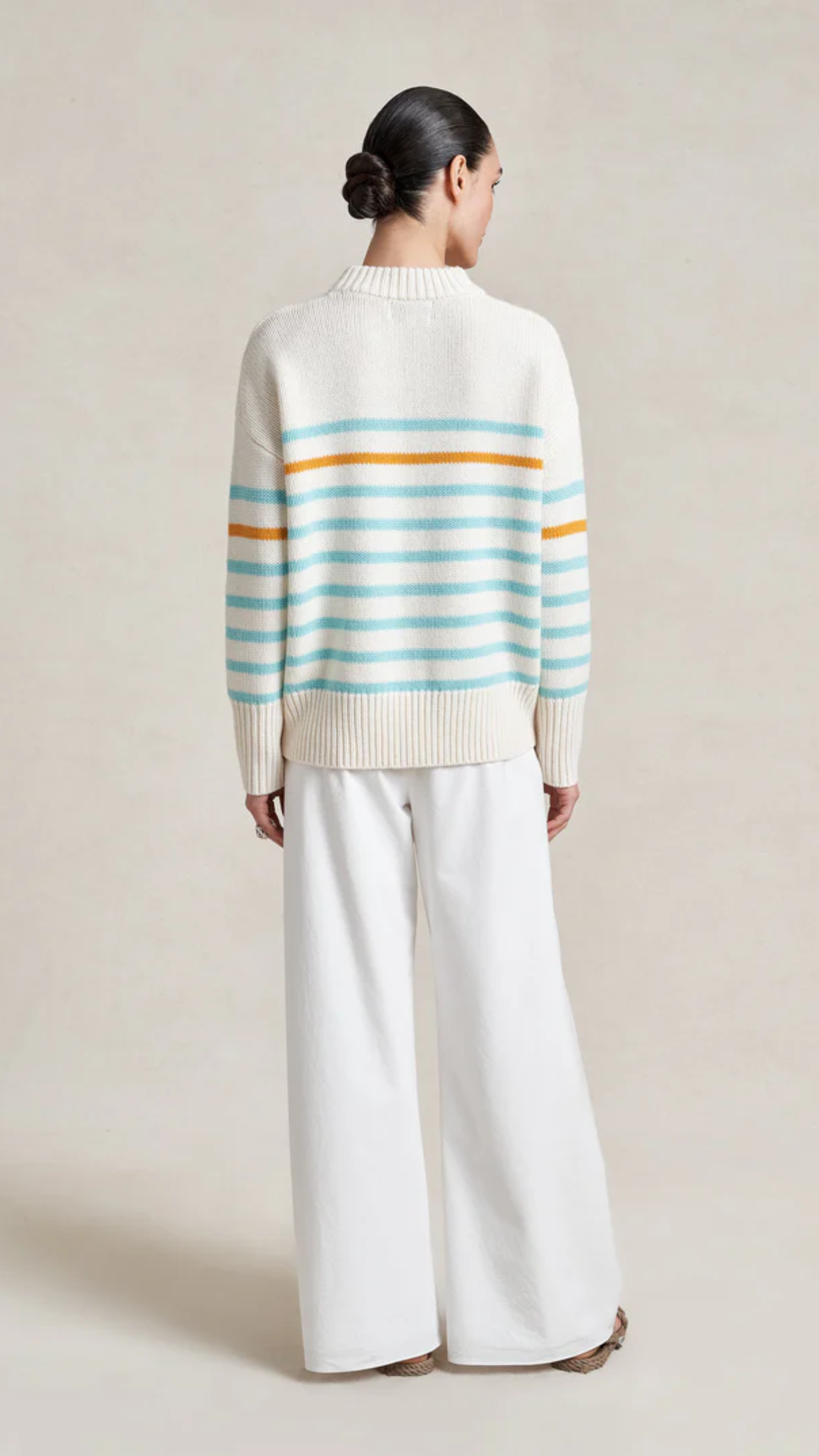 La Ligne Marin Sweater in Ivory Aqua