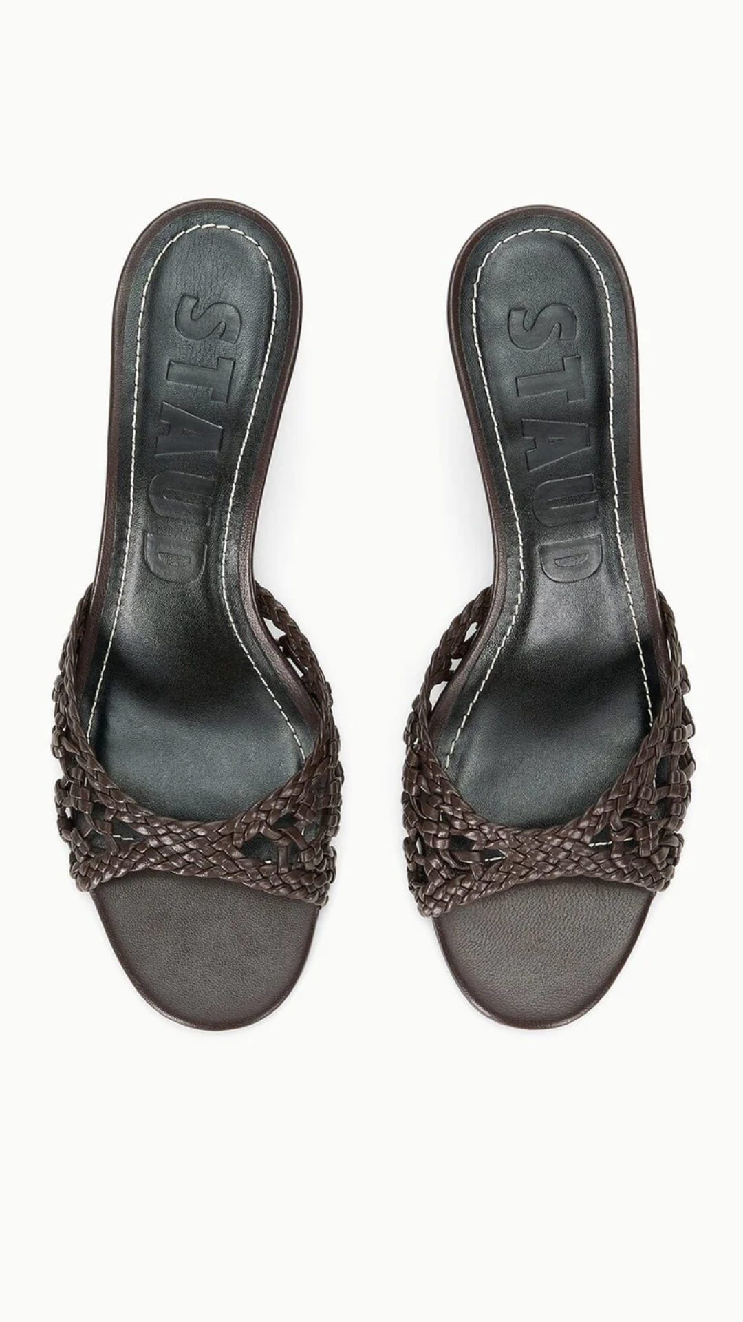 Staud Bridgette Knotted Mule in Espresso