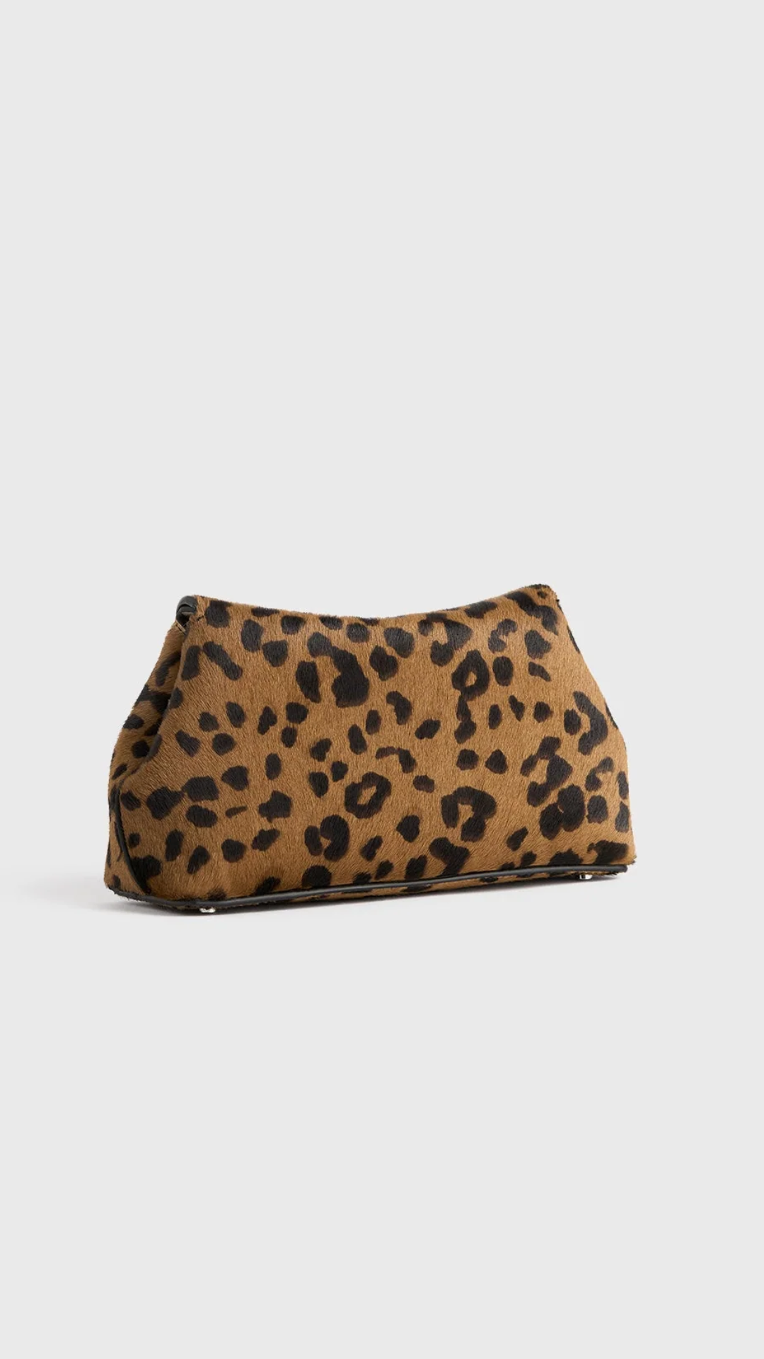 Toteme Mini T-Lock Pony Hair Clutch in Leopard