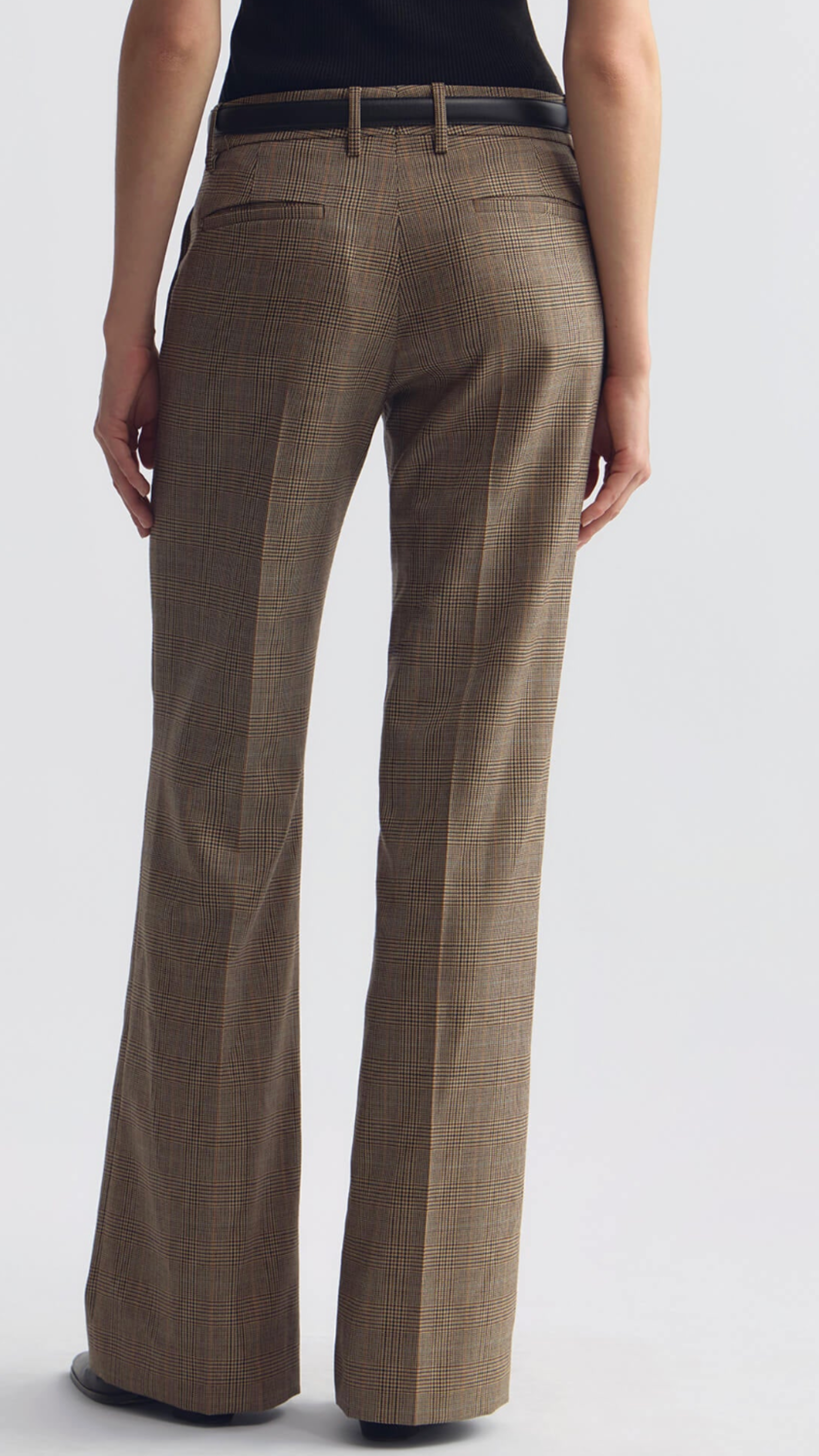 Nili Lotan Bethany Wool Pant in Glen Tan