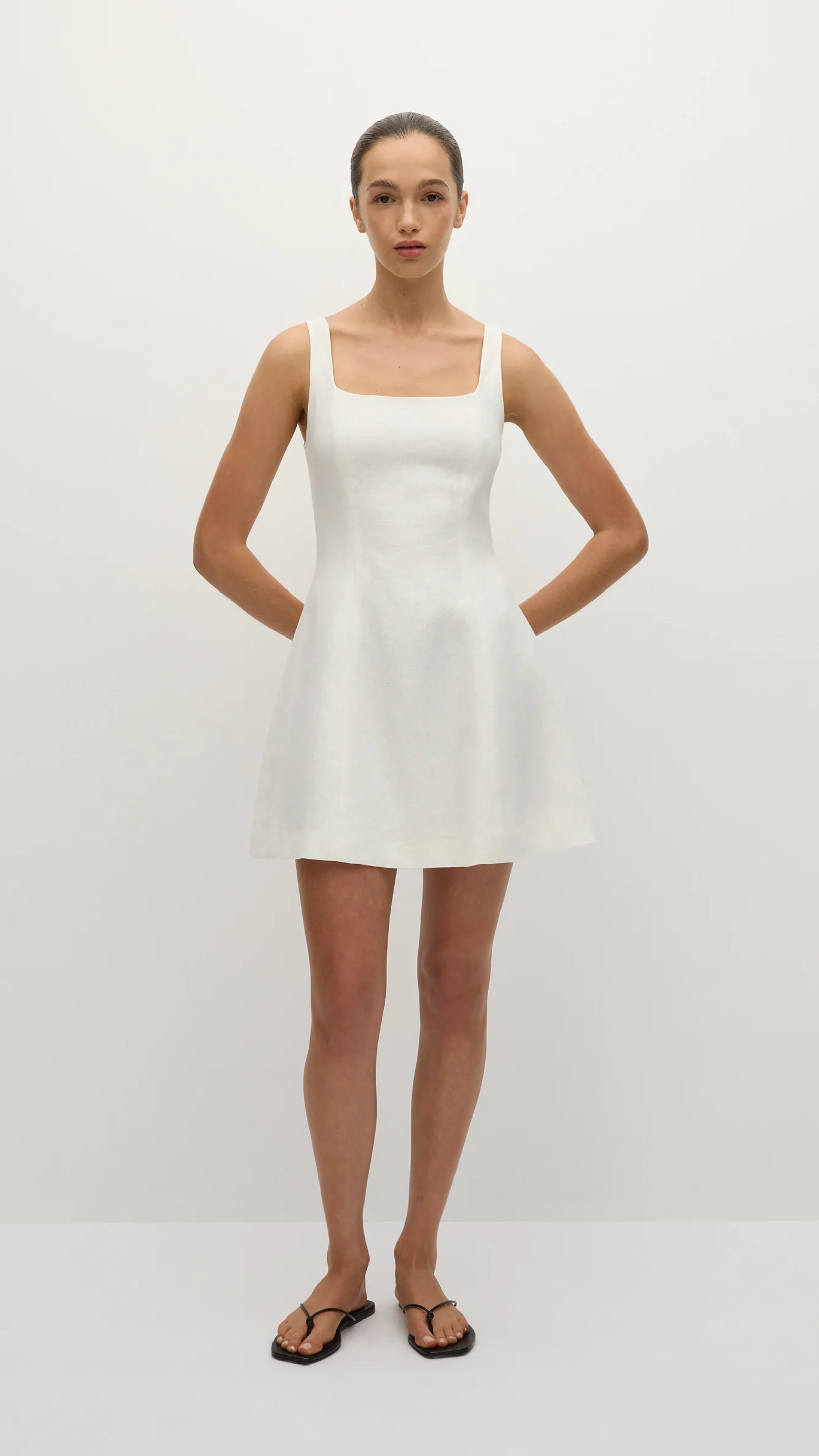Faithfull Felice Mini Dress in White