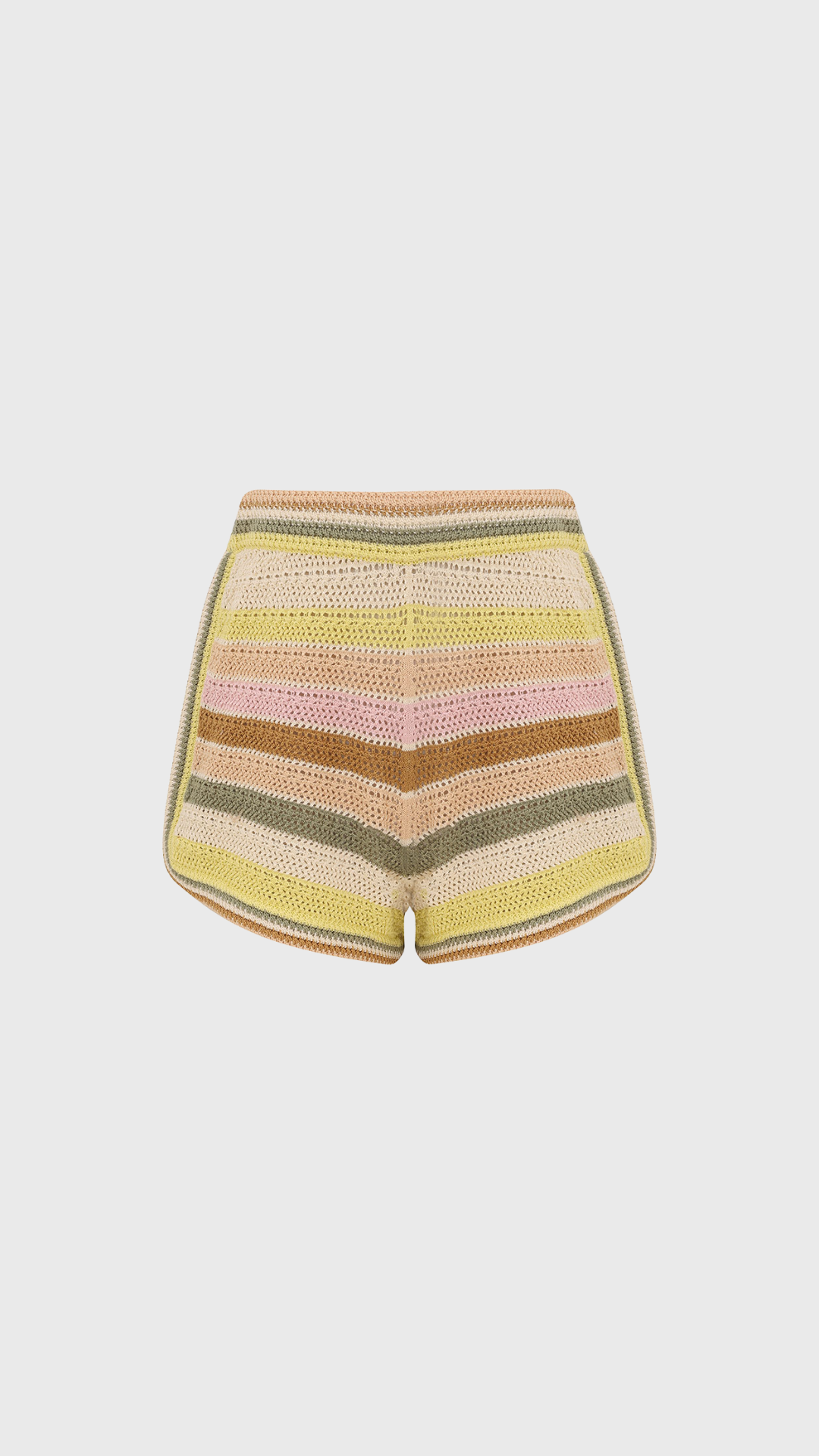 Zimmermann Indra Stripe Crochet Short in Multi