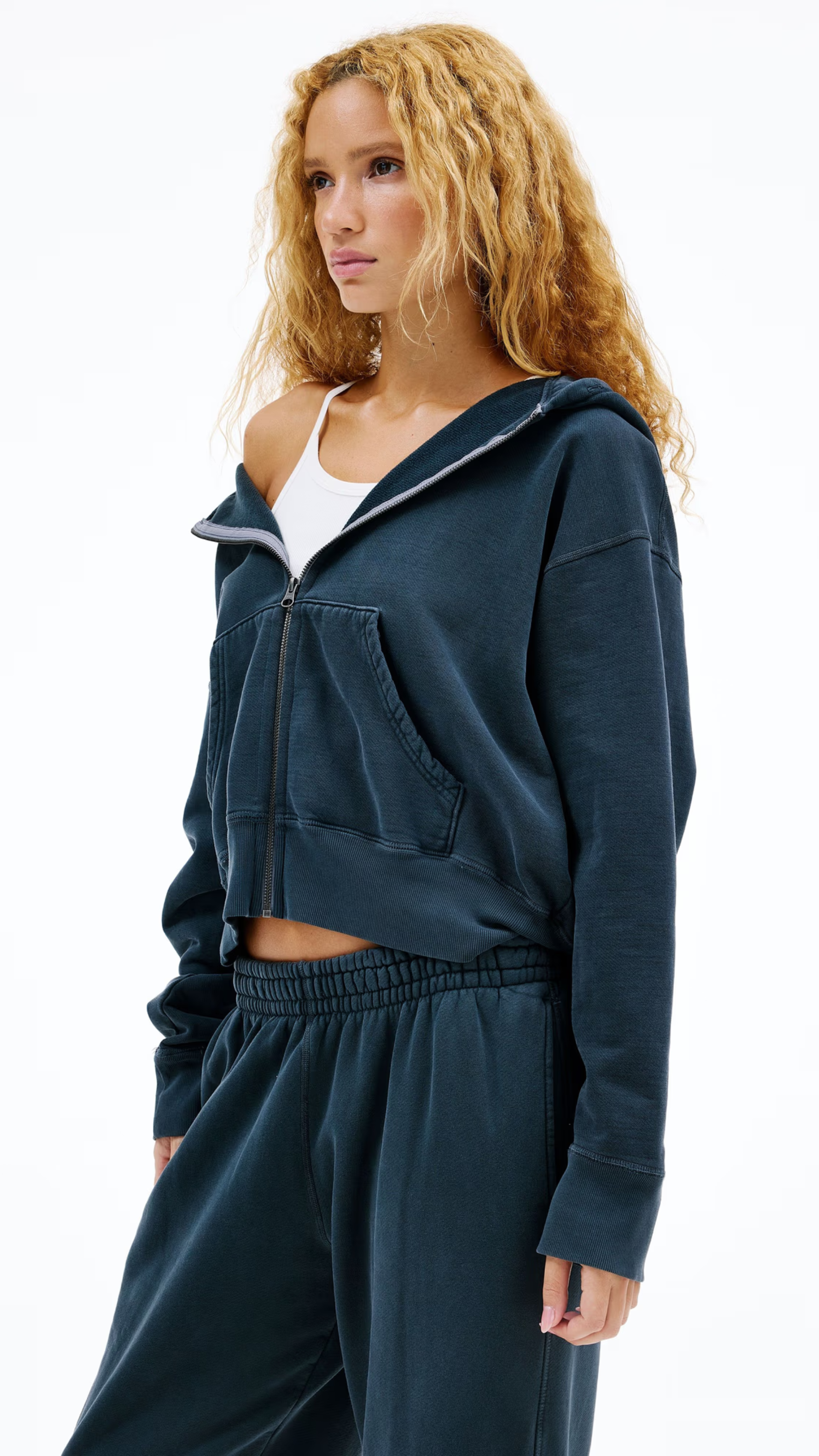 SLVRLAKE Zip Hoodie in Washed Black