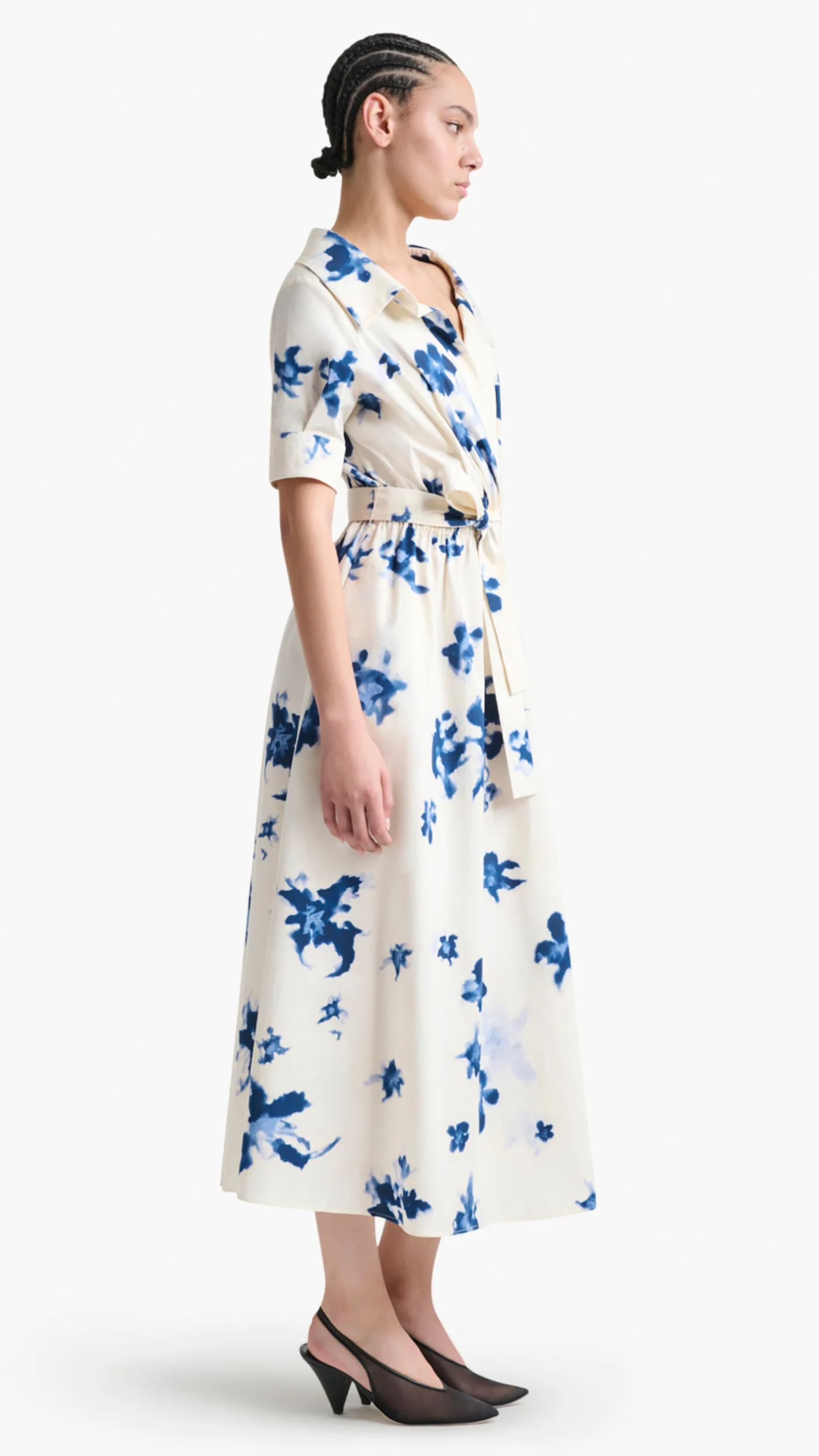 Altuzarra Lydia Dress in Berry Blue Flowers