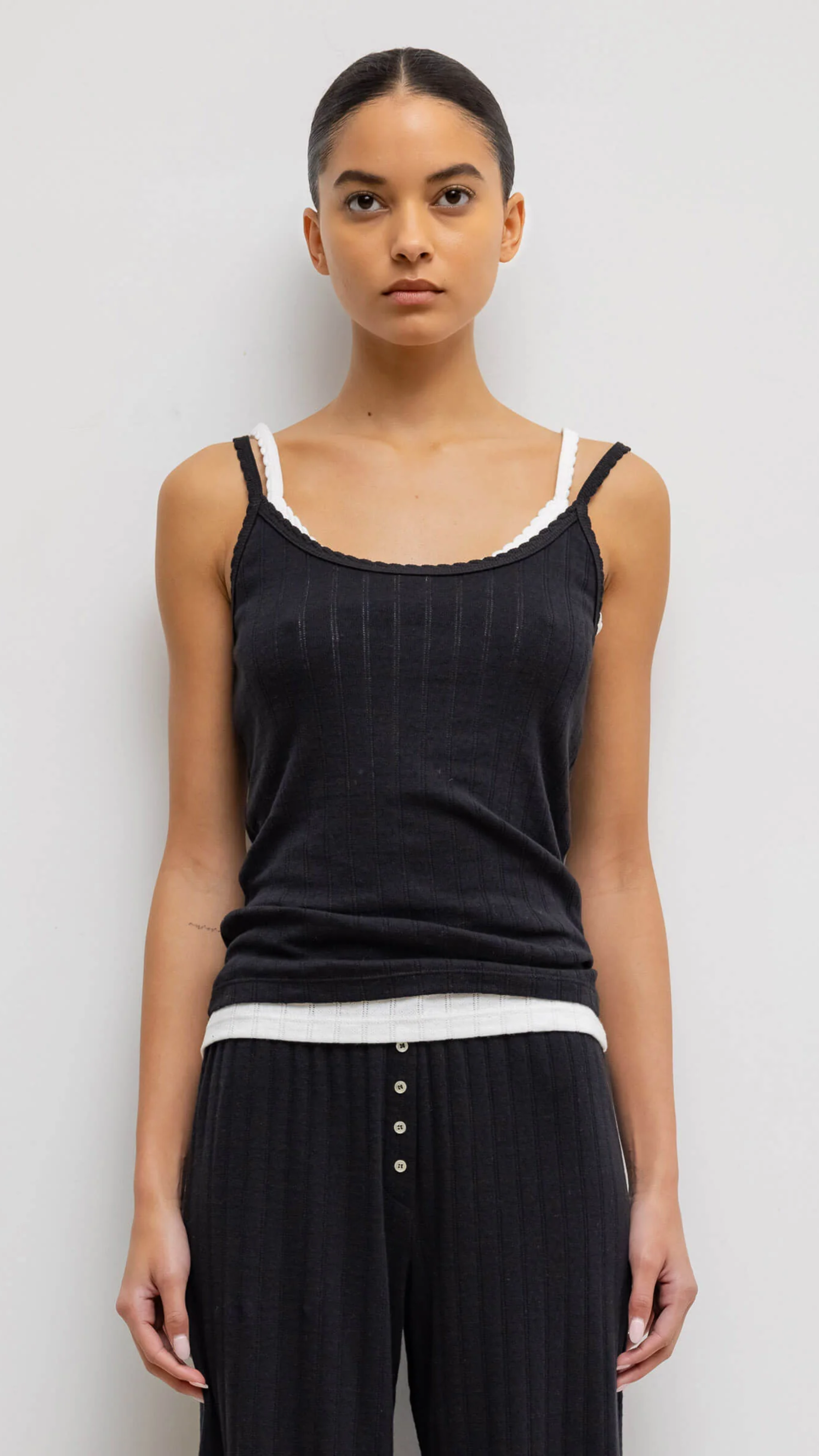 LESET Pointelle Classic Tank Top